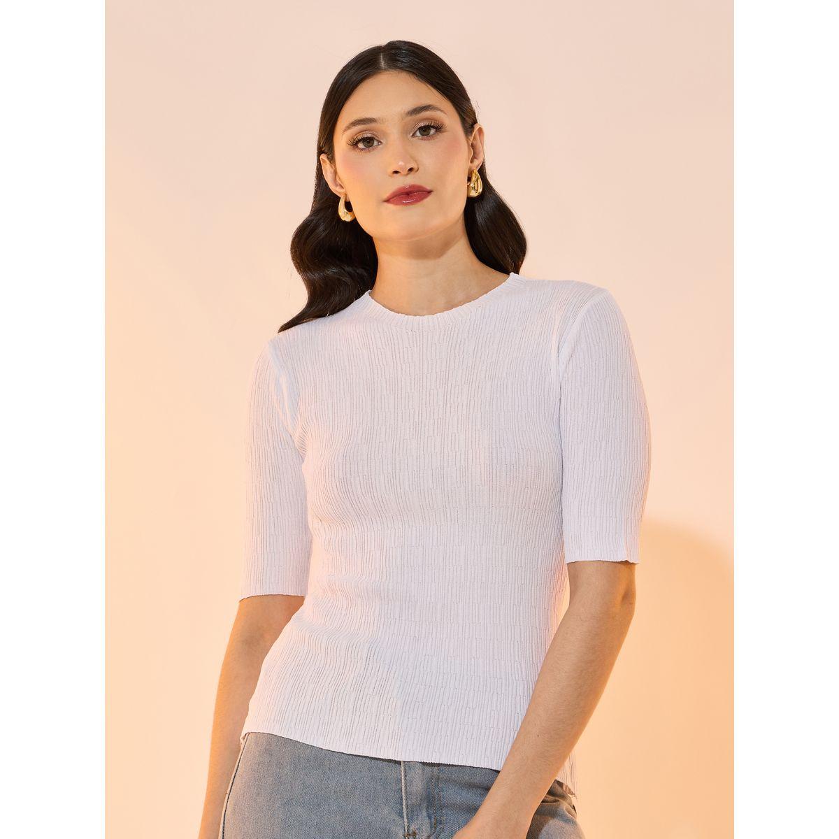Take Two Textured Regular Fit Short Sleeves Top-women-clothing-shirtsandblouses-blouses-image-3