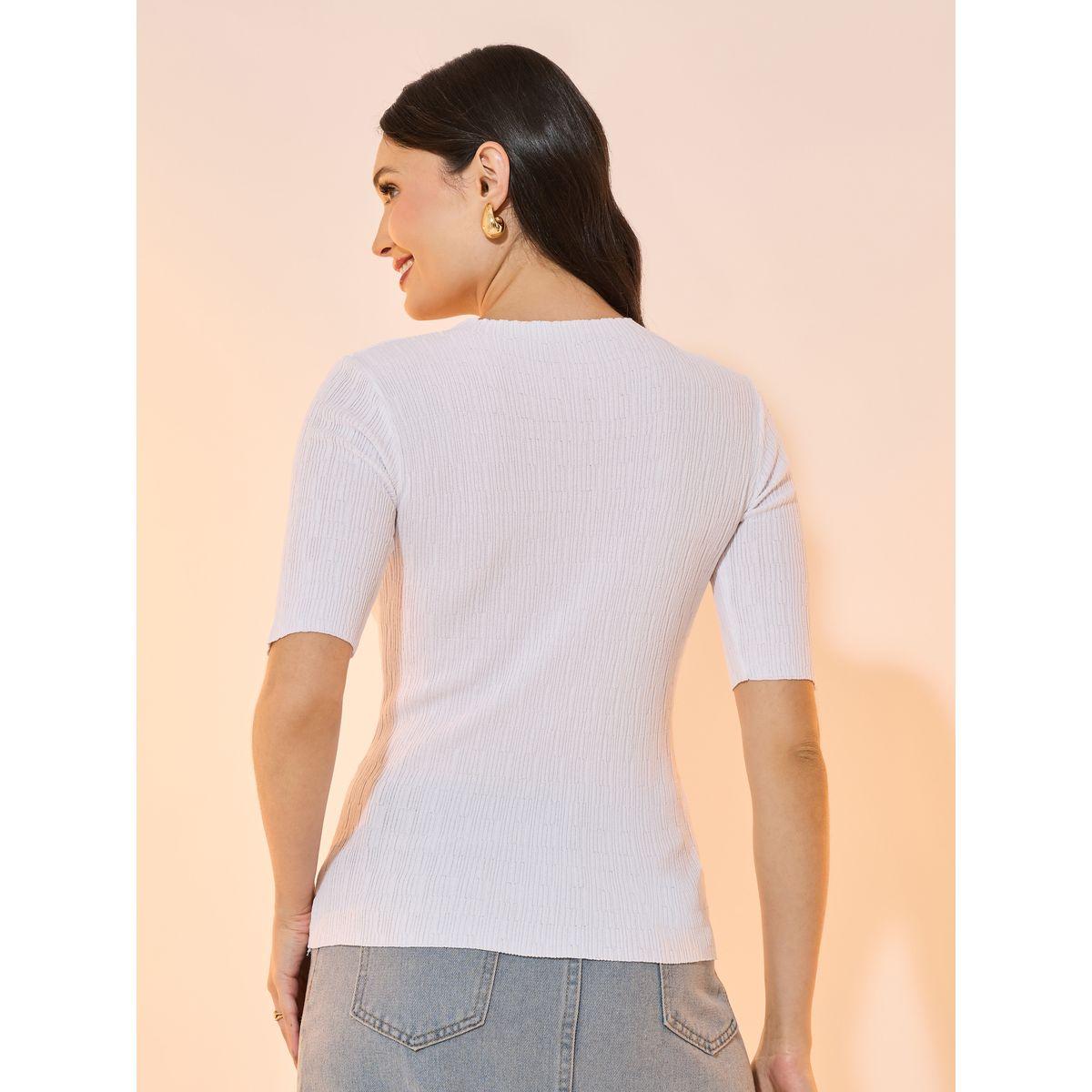 بلوزة بقصة عادية وأكمام قصيرة-women-clothing-shirtsandblouses-blouses-image-5