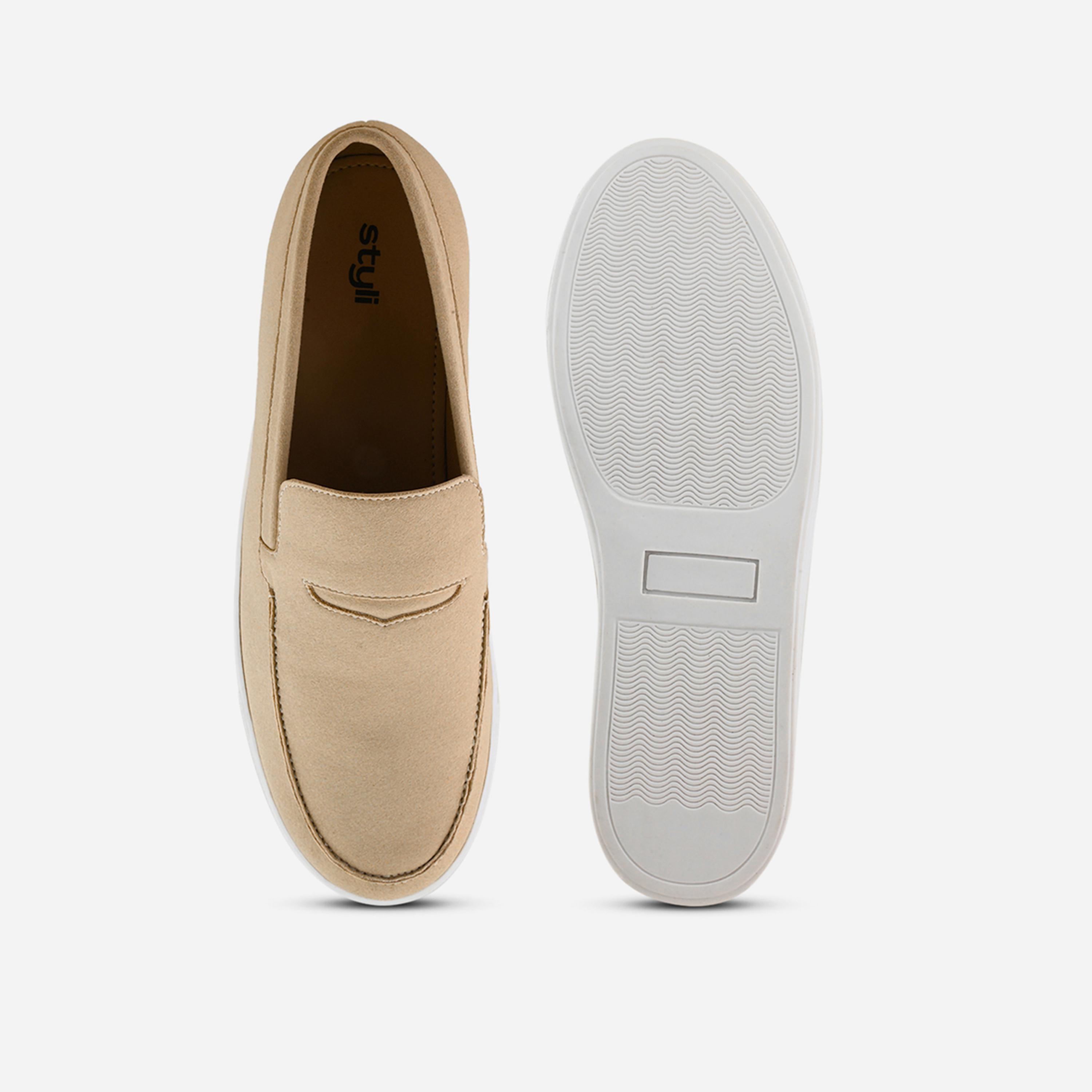 ستايلي - حذاء لوفر كاجوال رجالي بيج-men-shoes-loafersandmoccasins-image-2
