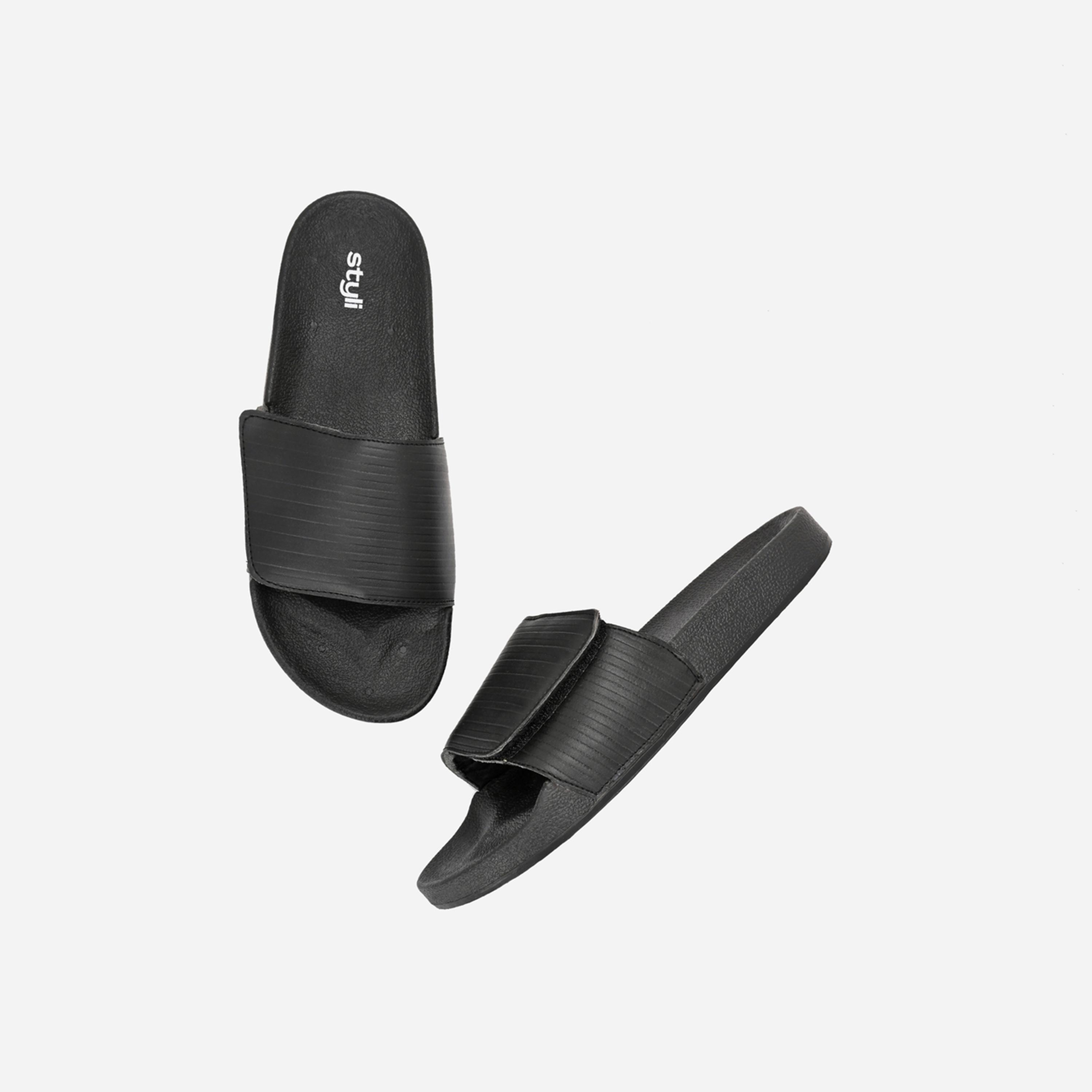 ستايلي - شبشب بشريط فيلكرو سميك-men-shoes-flipflopsandslides-image-1