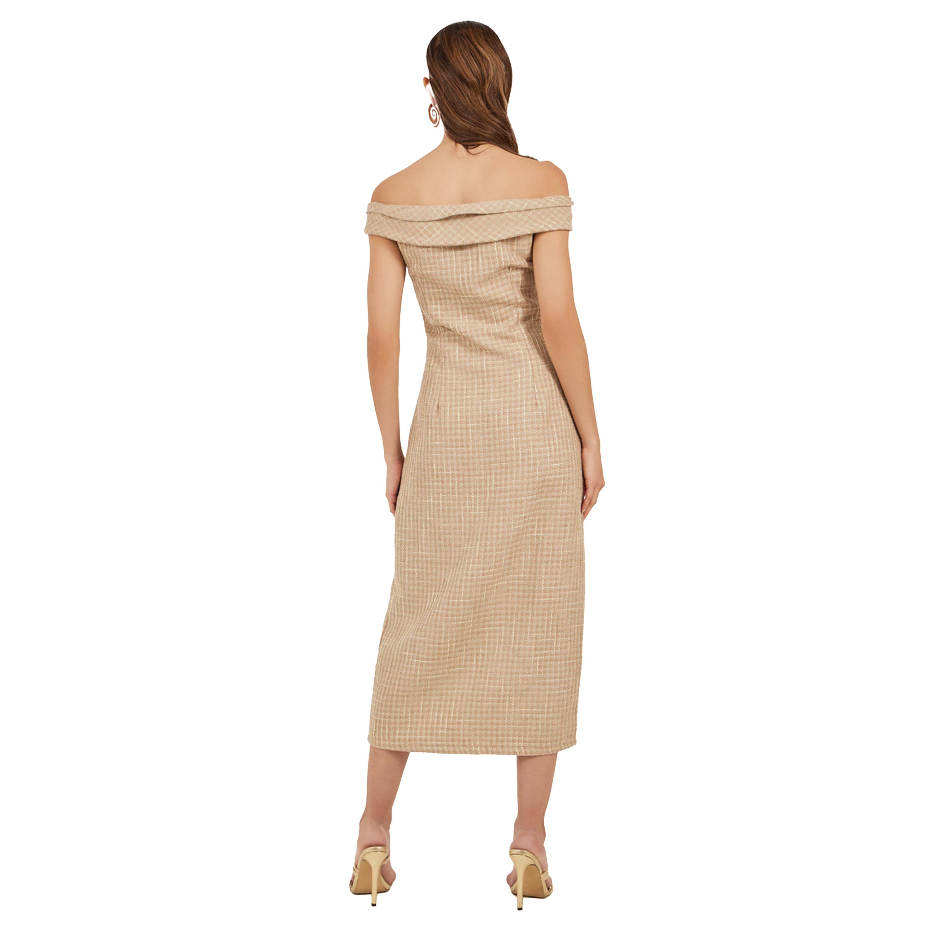 Styli Tweed Sleeveless Off Shoulder Sheath Midi Dress-women-clothing-dresses-image-5