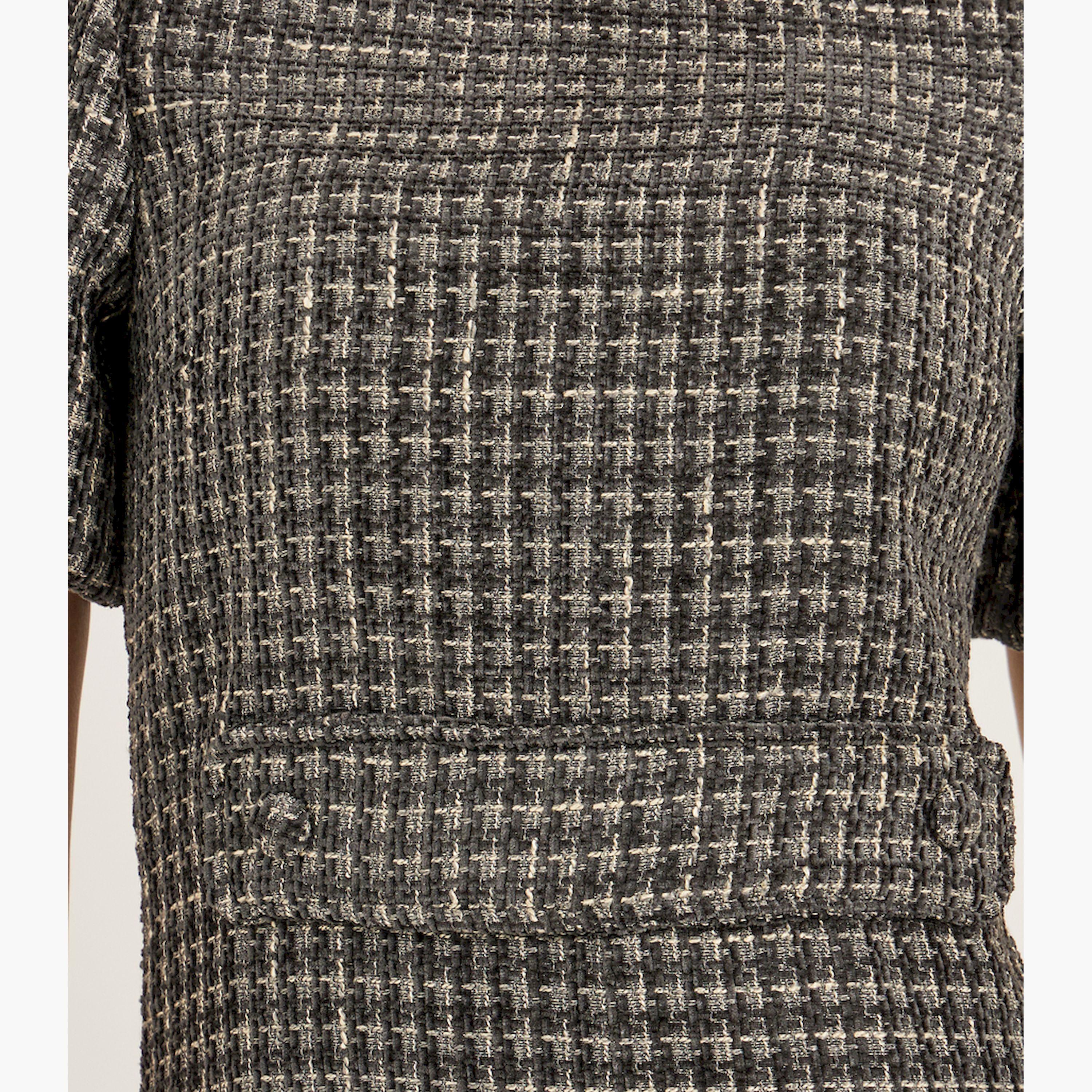 ستايلي - فستان تويد بأكمام منتفخة وطول الركبة-women-clothing-dresses-image-4