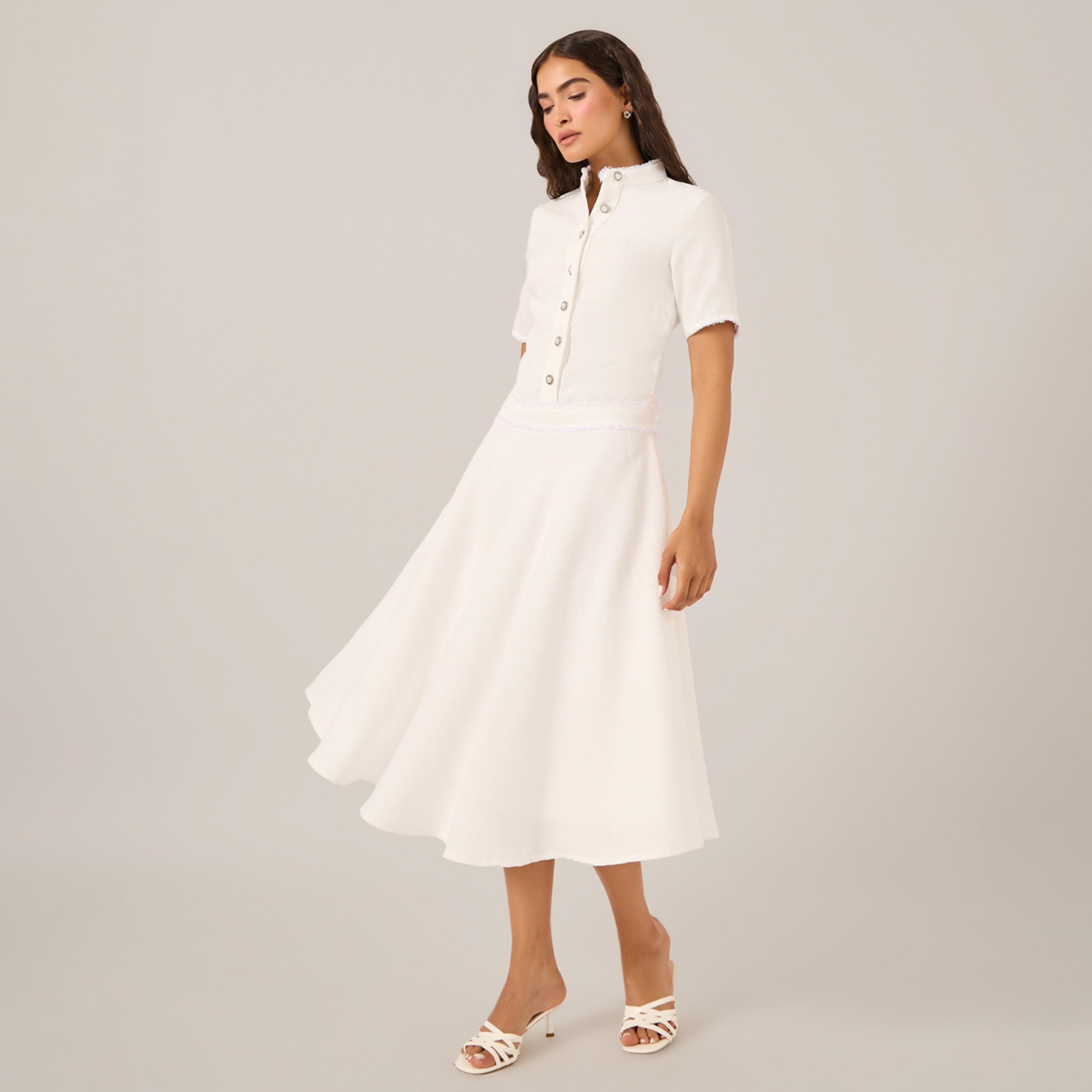 Styli Plain Short Sleeves A-Line Midi Dress-women-clothing-dresses-image-3