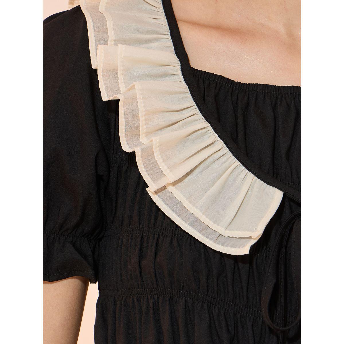 بلوزة بياقة واسعة وحافة بكشكش-women-clothing-shirtsandblouses-blouses-image-3