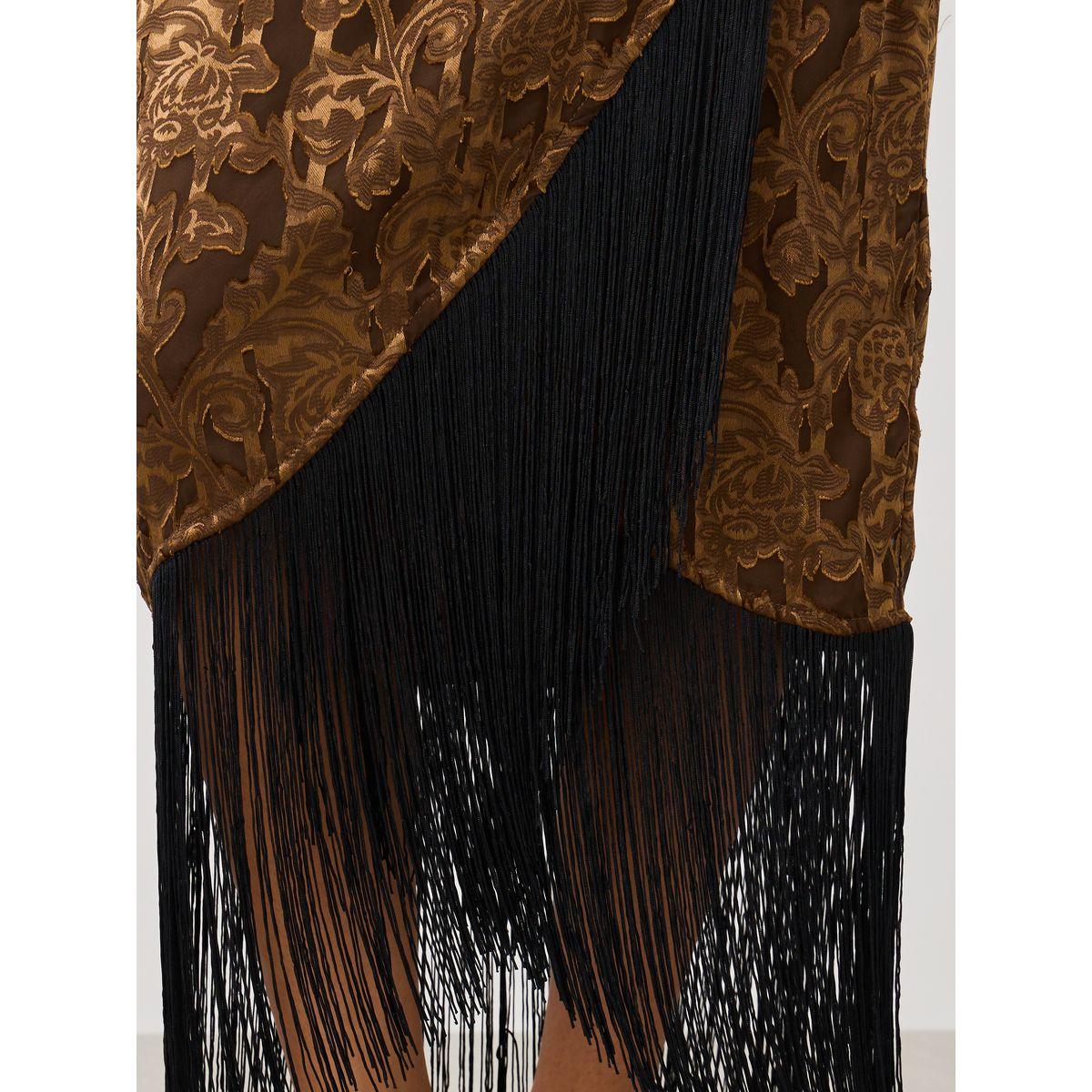 Styli Self Design Elbow Sleeves Wrap Maxi Dress-women-clothing-dresses-image-4