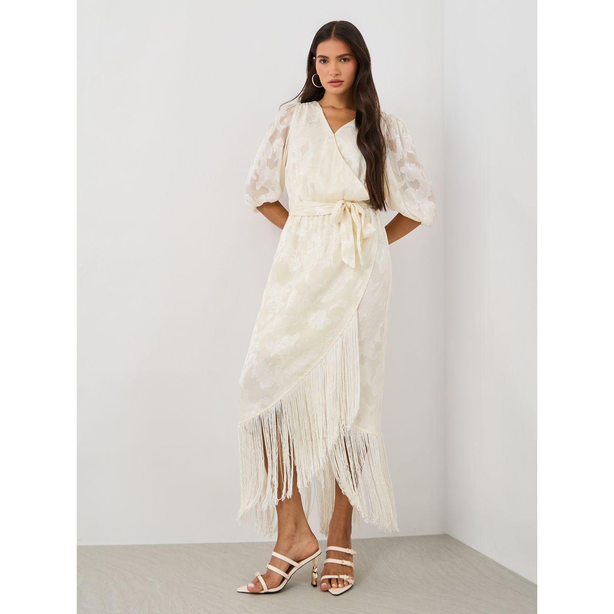 Styli Self Design Elbow Sleeves Wrap Maxi Dress-women-clothing-dresses-image-2