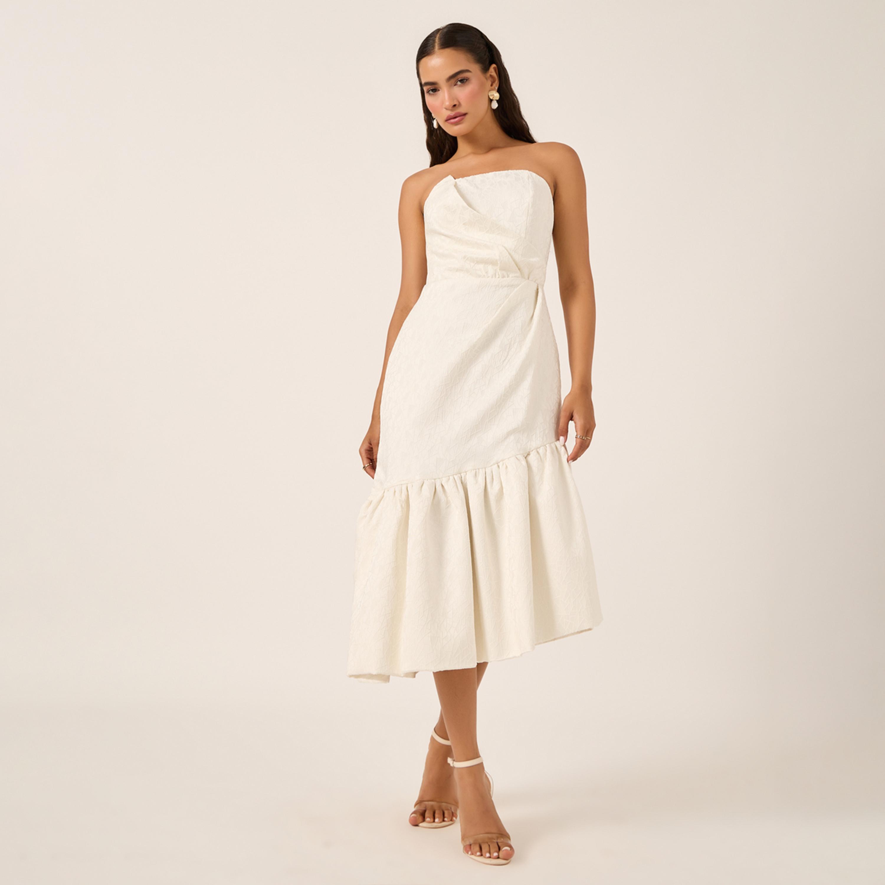 ستايلي - فستان ميدي بفتحة رقبة وقصّة A بدون أكمام-women-clothing-dresses-image-1