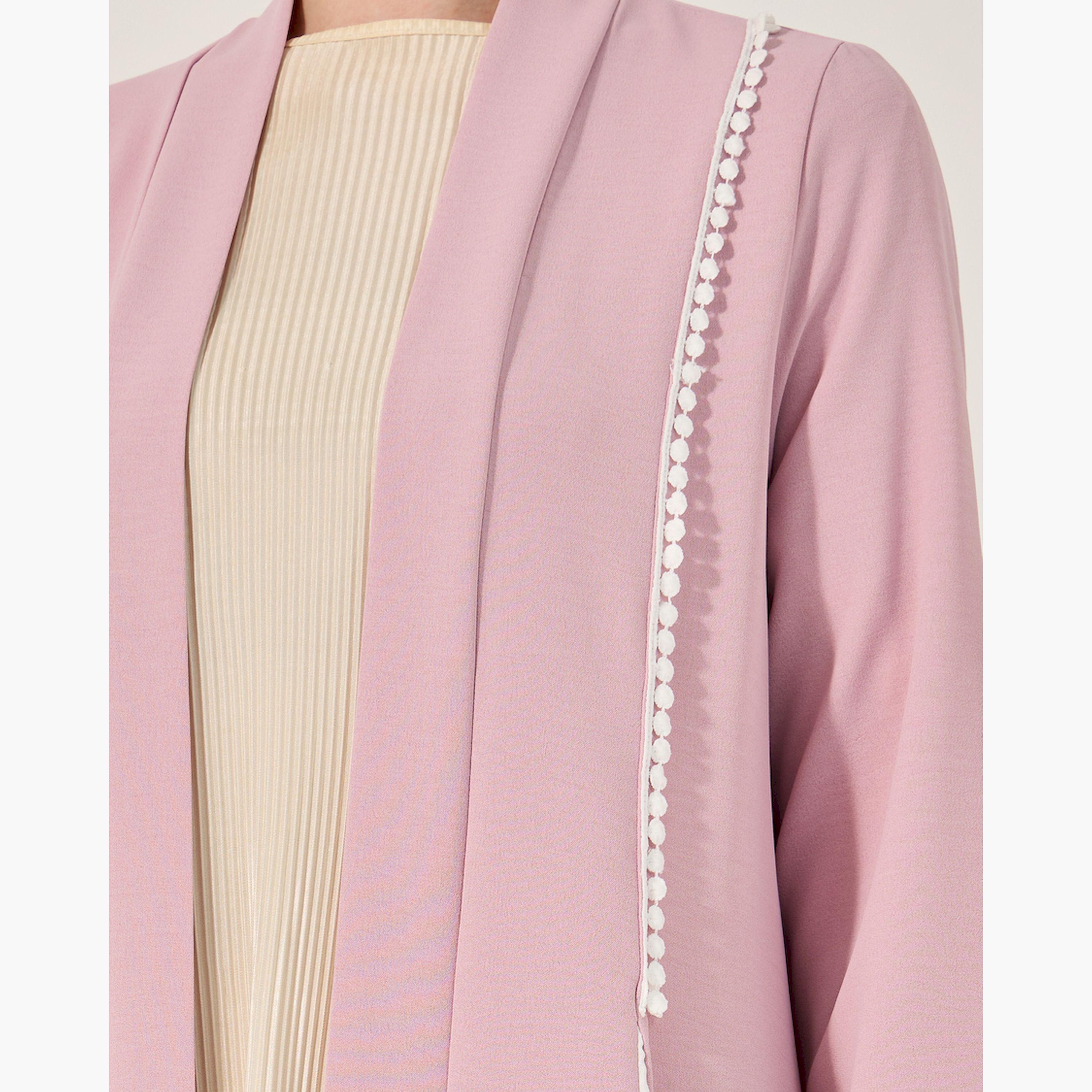 Styli Color Block Buttons Detail A-Line Abaya-women-arabicclothing-abayas-image-4