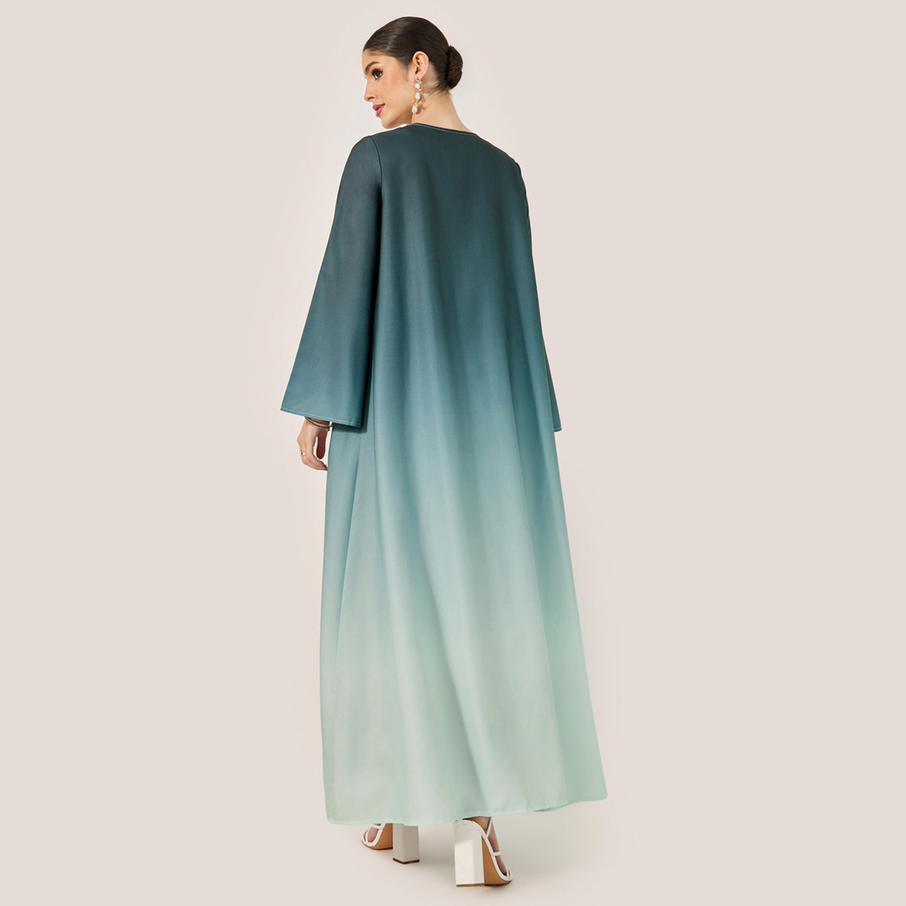 ستايلي - عباية أومبري مفتوحة من الأمام مع فستان داخلي-women-arabicclothing-sets-image-6