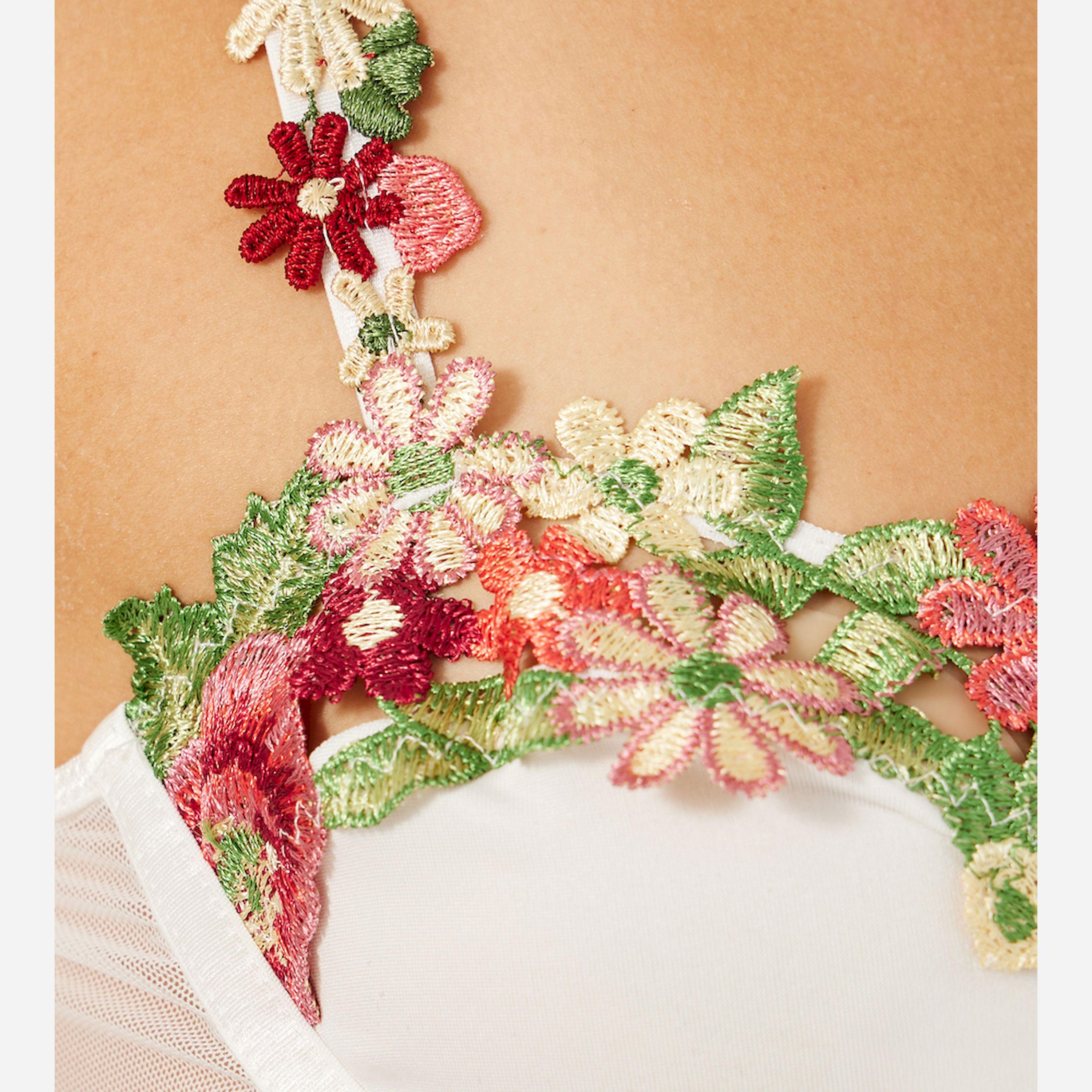 ستايلي - طقم حمالة صدر وسروال داخلي متعدد الألوان مزين بالزهور-women-clothing-lingerie-lingeriesets-image-6