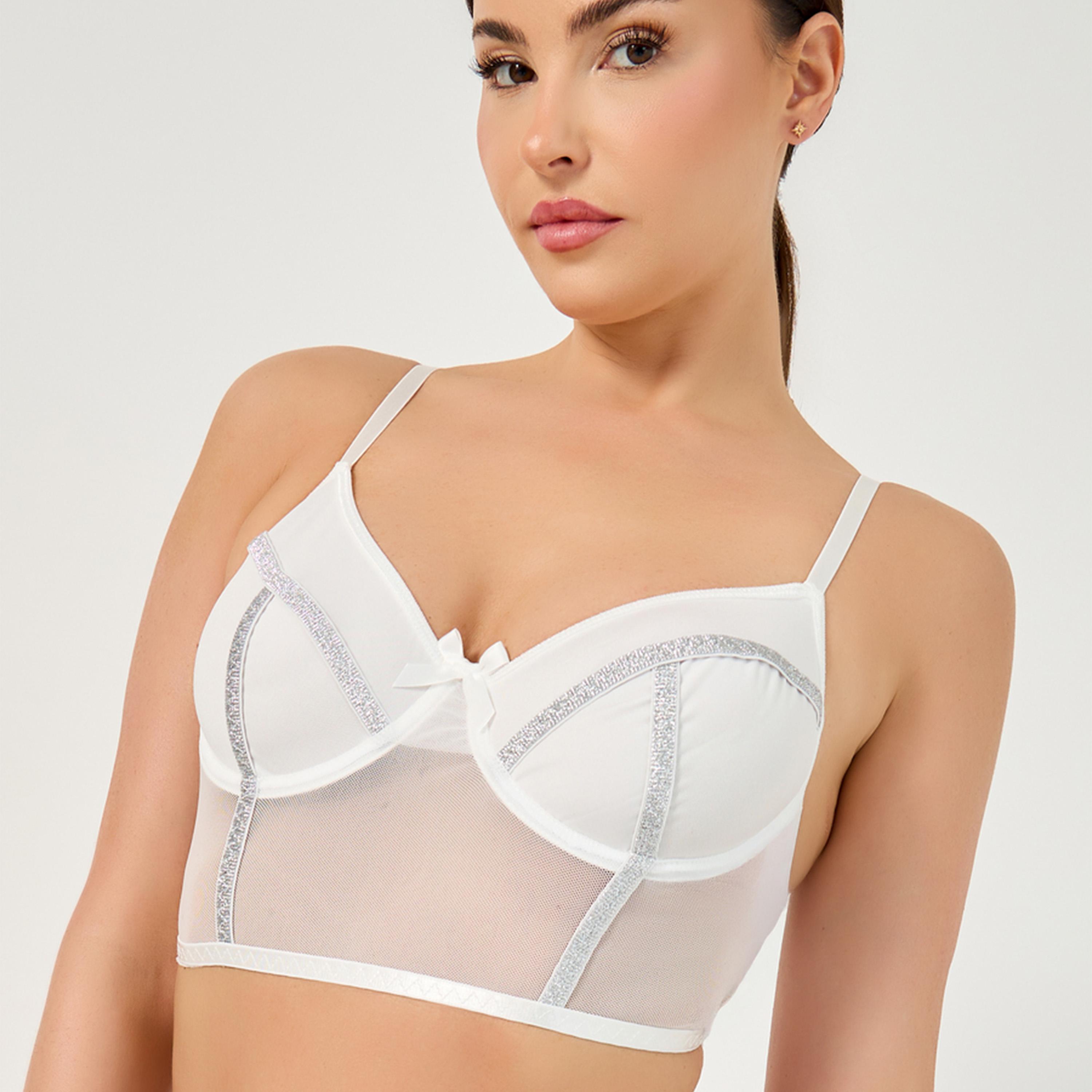 ستايلي - مجموعة من 3 قطع - توب قصير من الدانتيل وسروال داخلي وتنورة-women-clothing-lingerie-lingeriesets-image-2