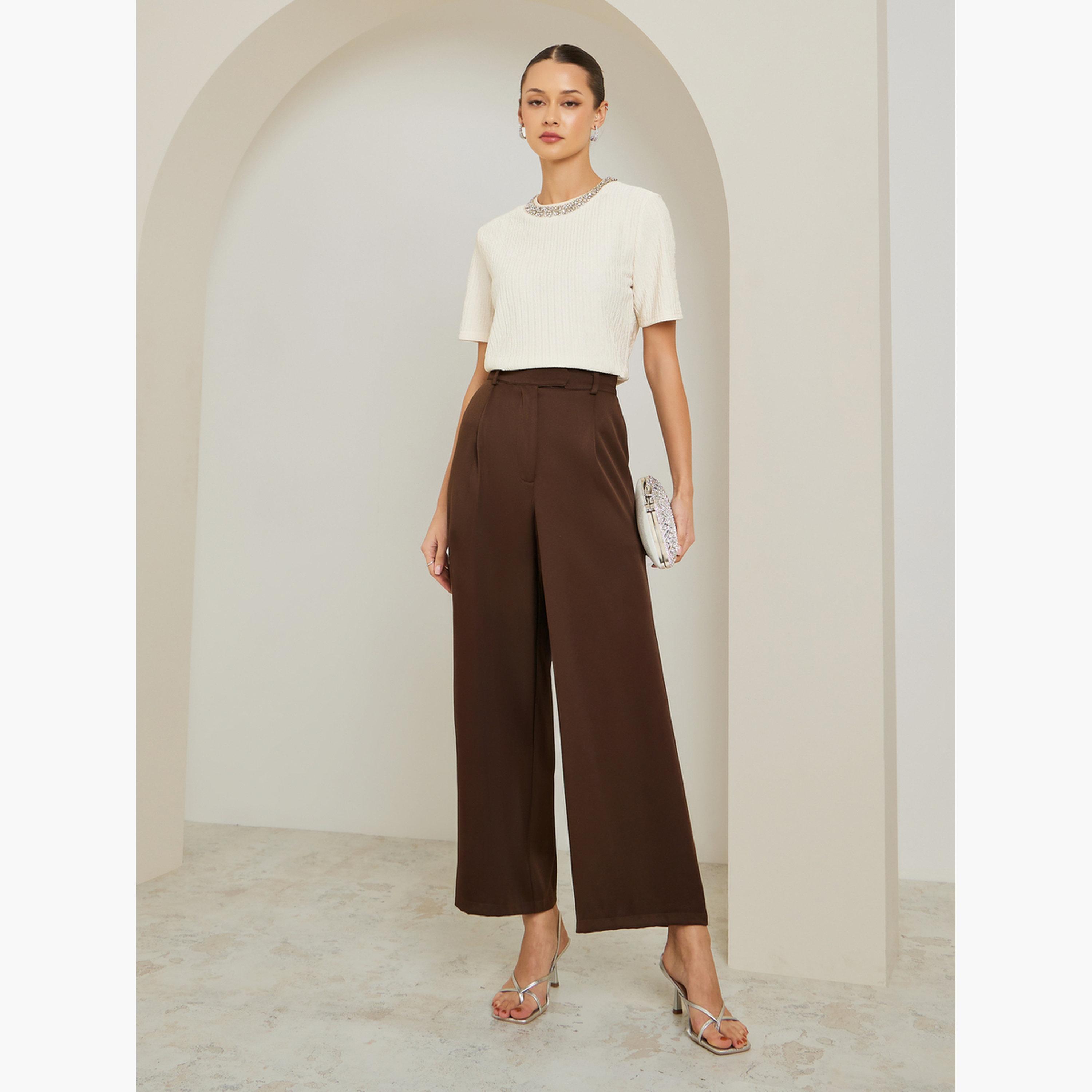 Styli Embellished Round Neck Short Sleeve Top-women-clothing-shirtsandblouses-blouses-image-3