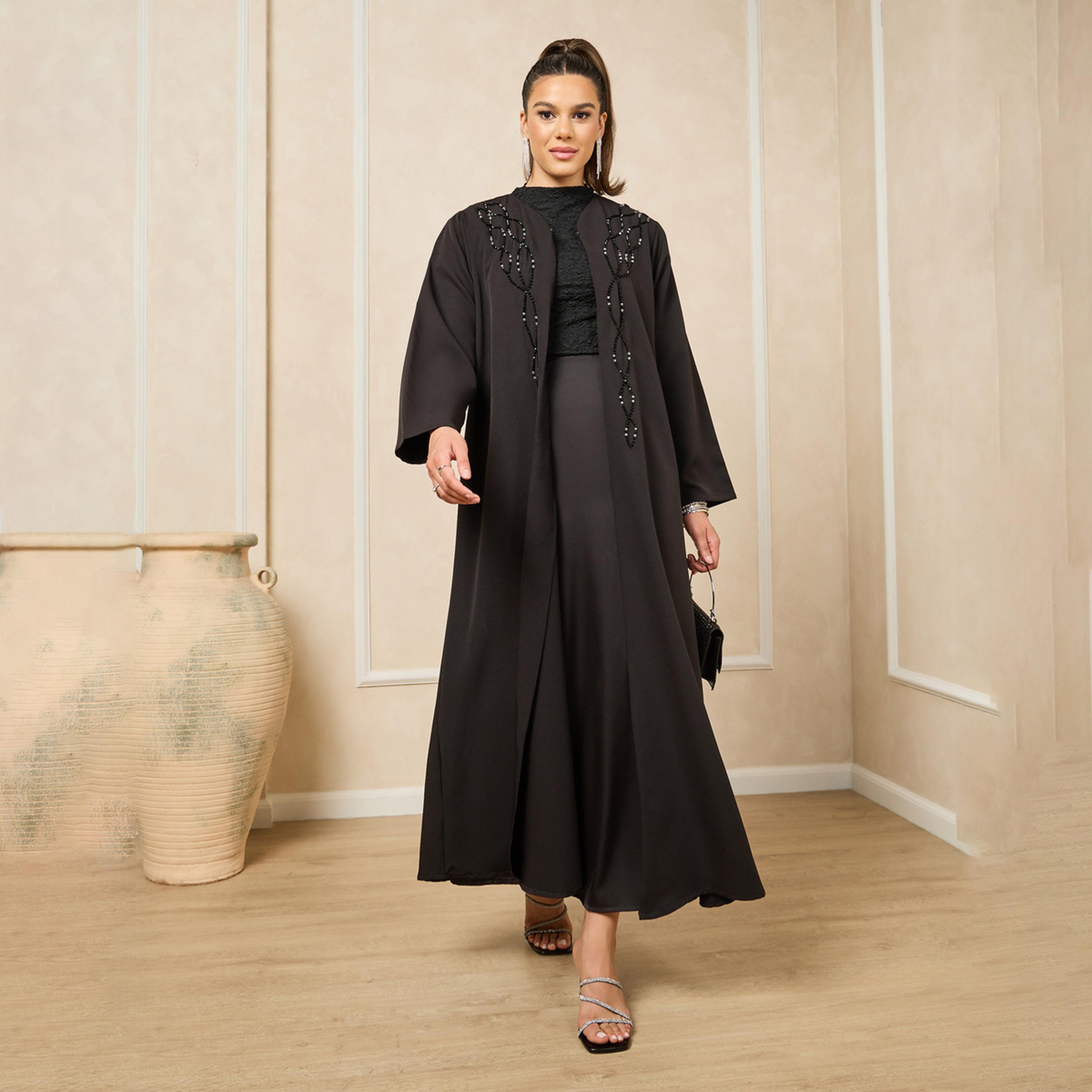 أميرة x ستايلي عباية بتفاصيل مُنمقة مع حجاب-women-clothingaccessories-scarves-image-2