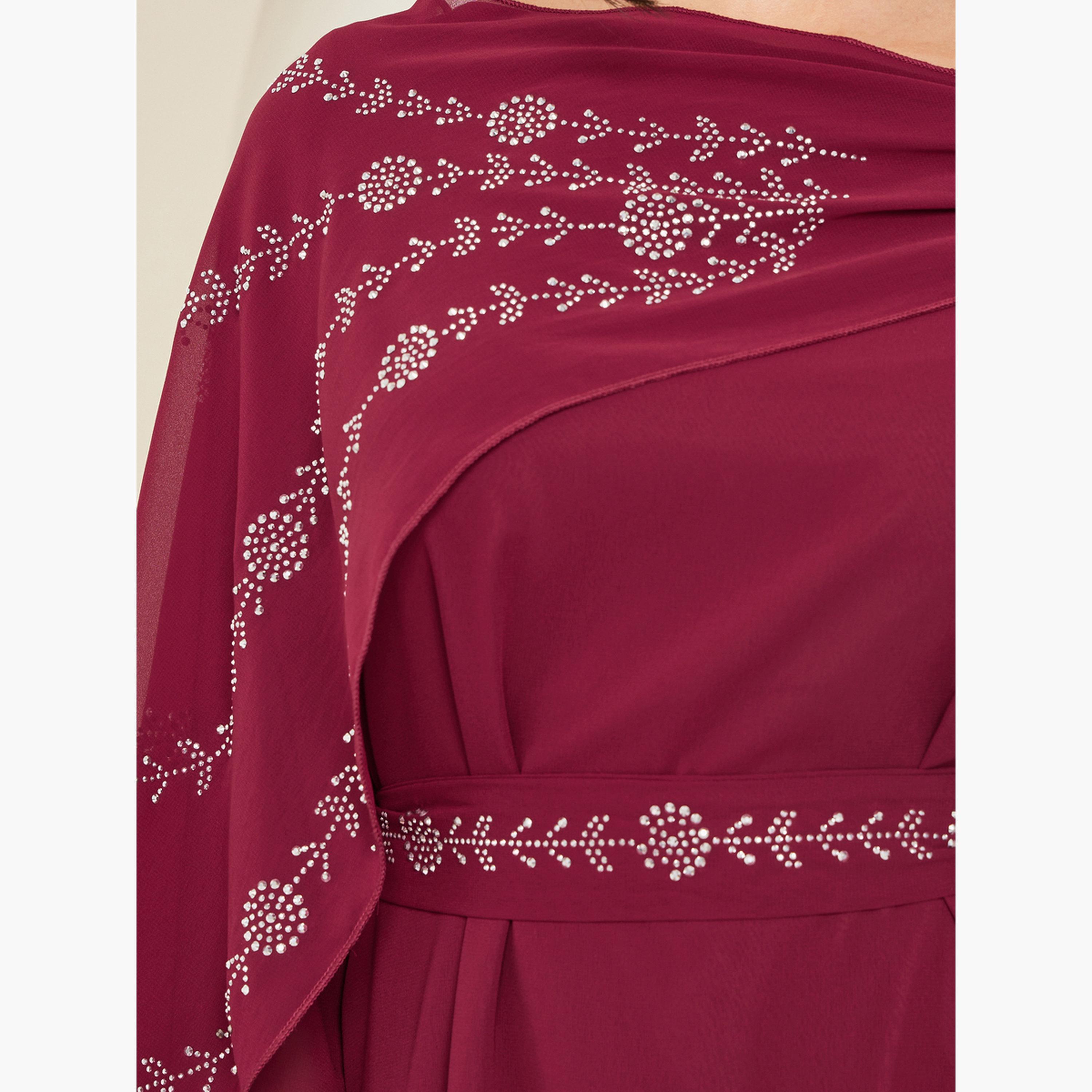 Styli Women Embellished Cape Sleeve Maxi Dress-women-clothing-dresses-image-5