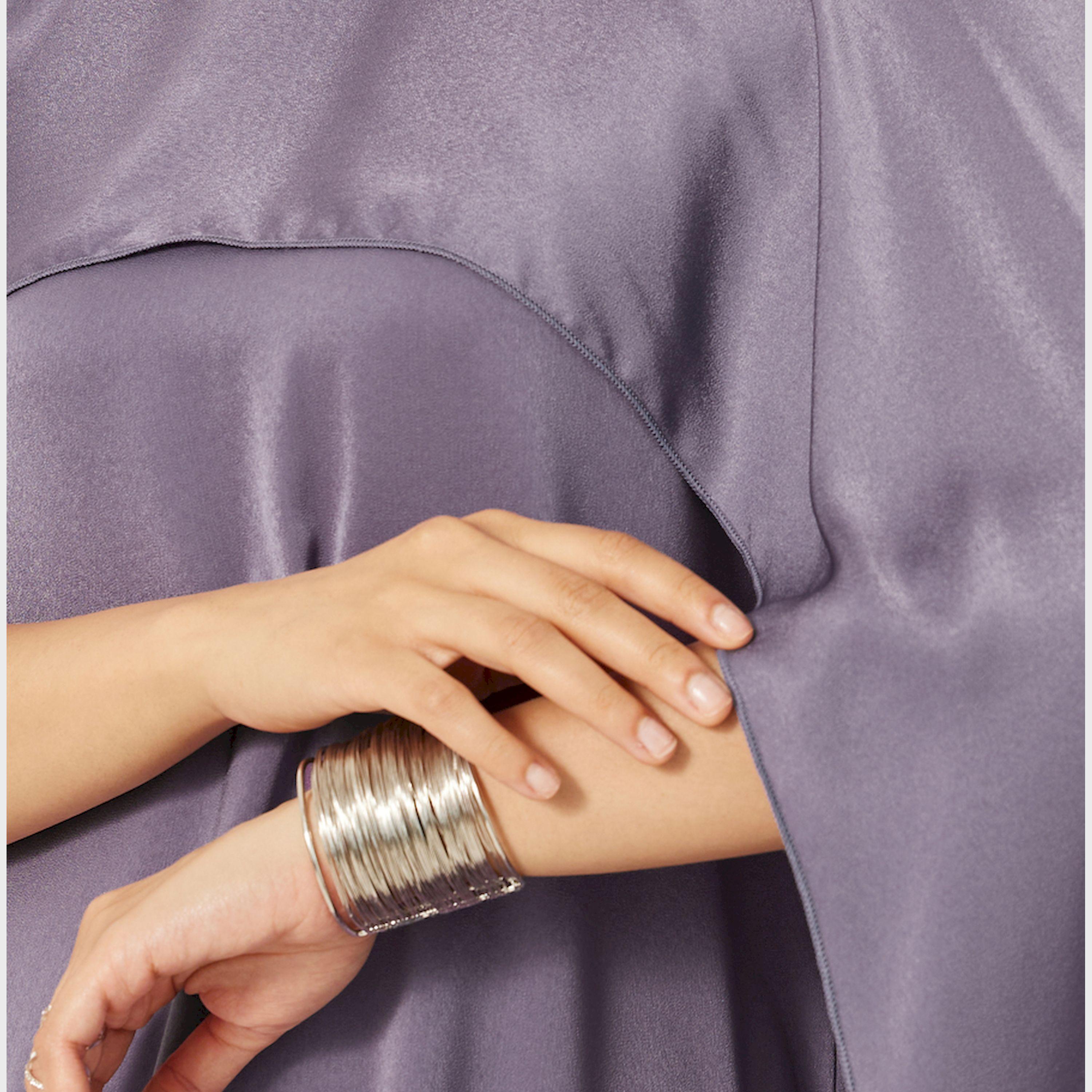 Styli Solid Cape Sleeve Round Neck Maxi Dress-women-clothing-dresses-image-5