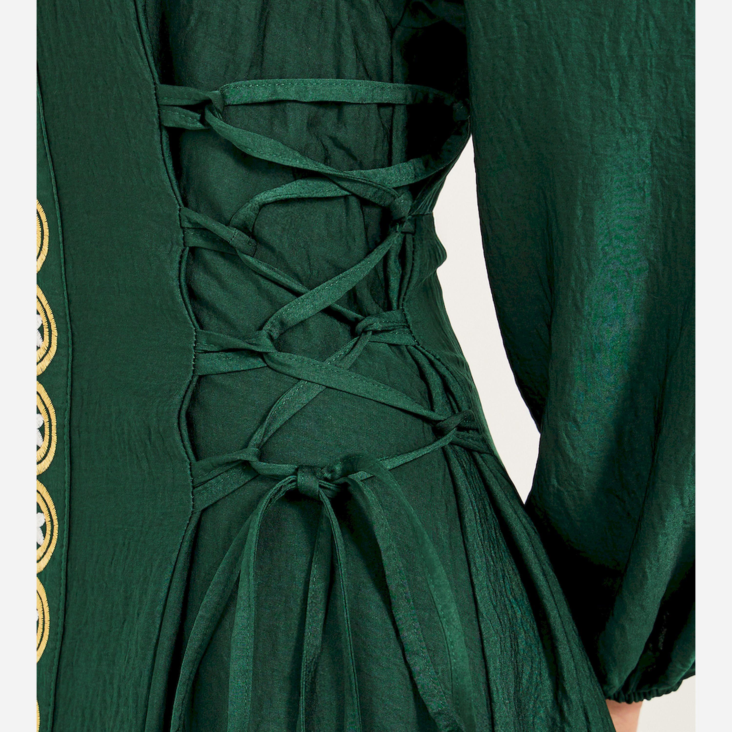 ستايلي - جلابية مطرزة من الأمام بتفاصيل رباط جانبي-women-arabicclothing-jalabiyas-image-6
