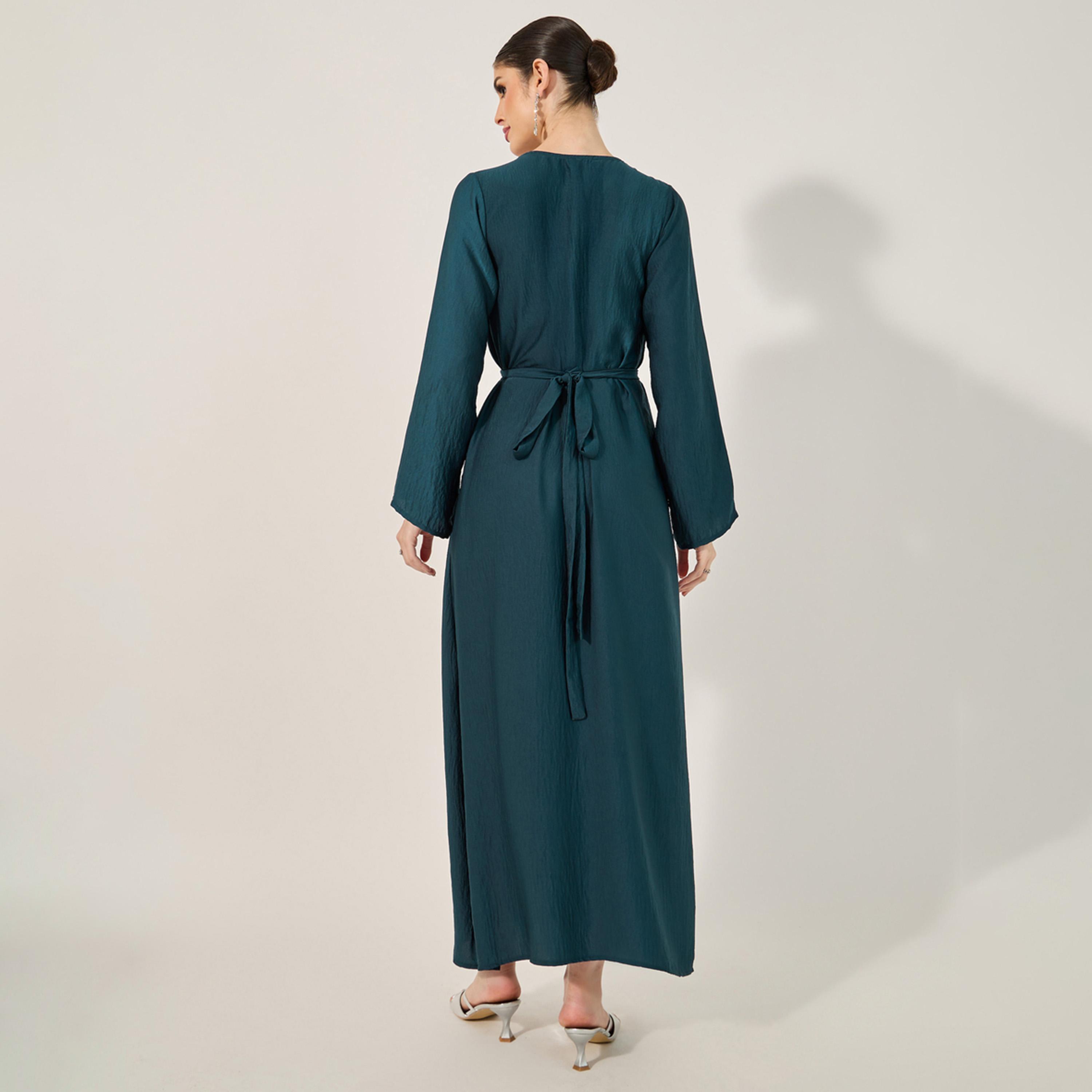 Styli Hand Embroidery Jalabiya With Beads And Sequins In Flowy Soft Fabric-women-arabicclothing-jalabiyas-image-5