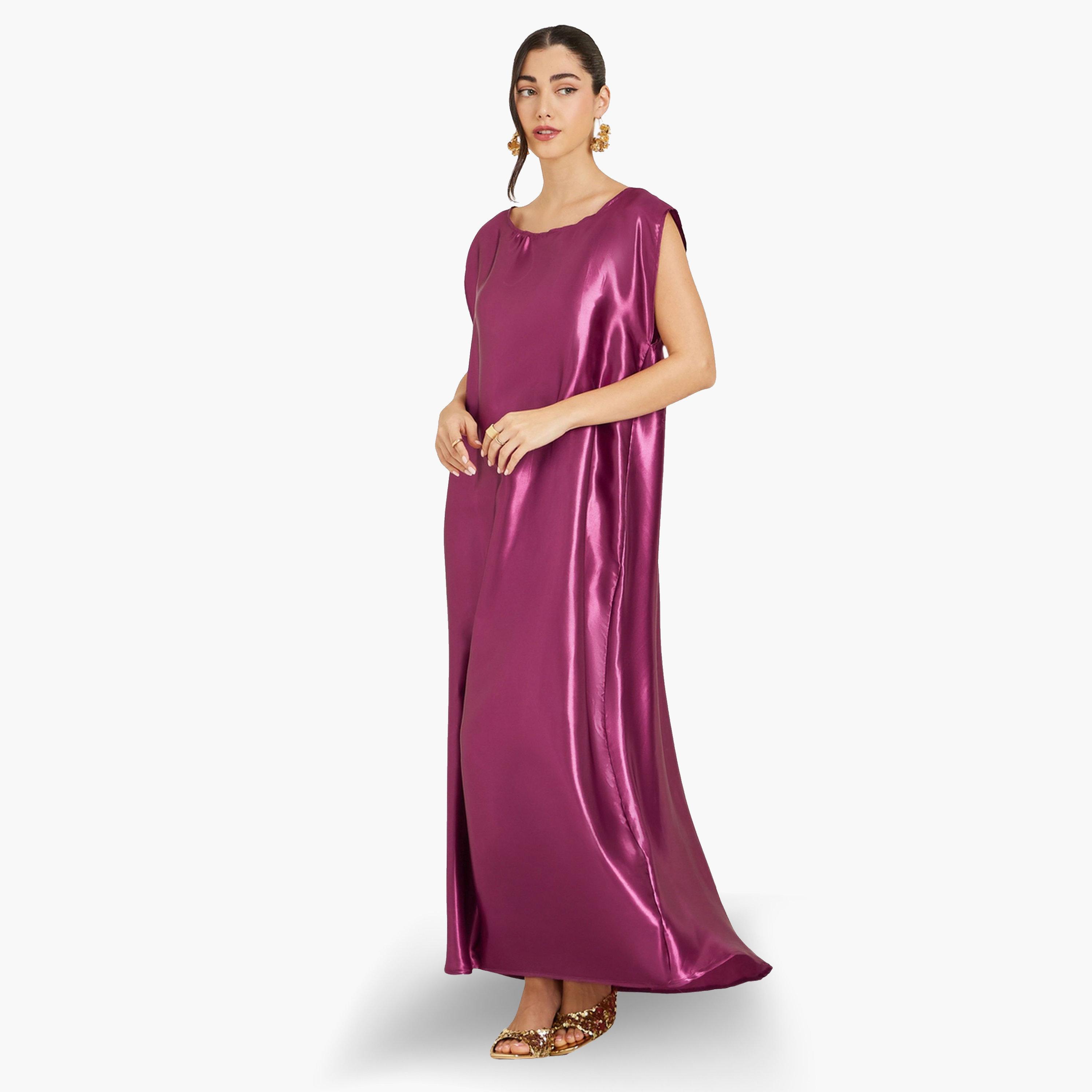 قفطان أحمر مطرز بلمعة-women-arabicclothing-kaftan-image-5