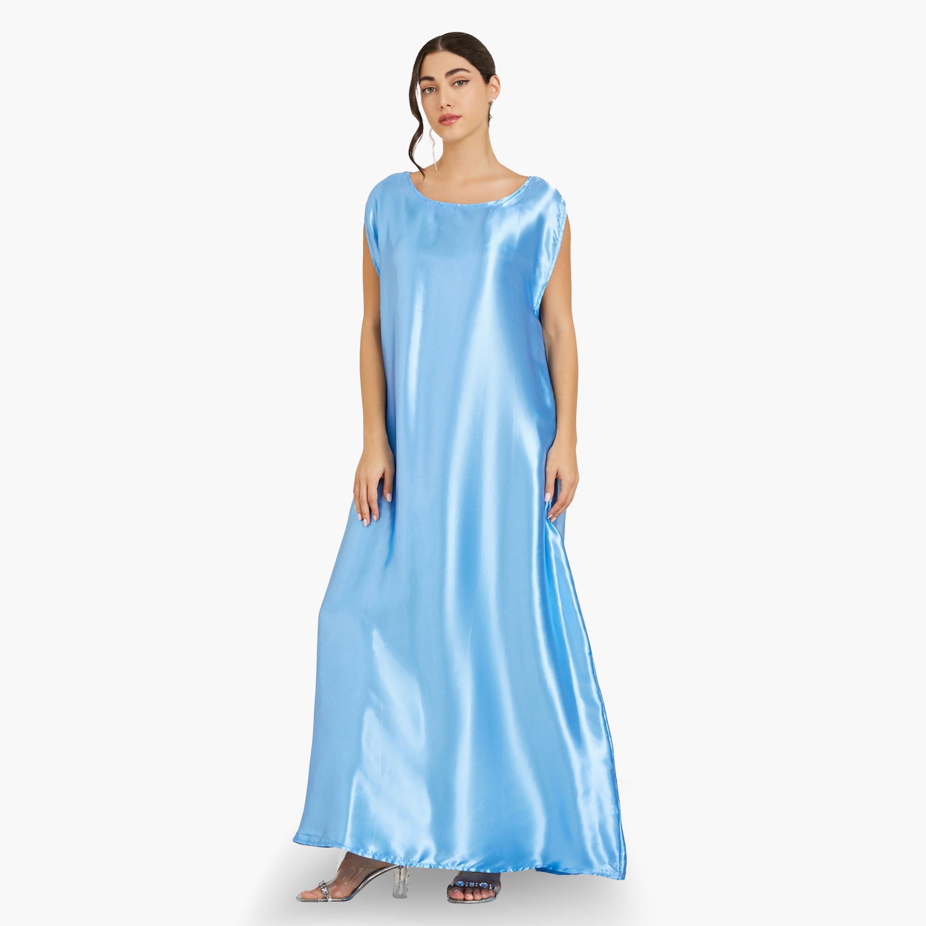 قفطان لامع مزين لون أزرق-women-arabicclothing-kaftan-image-5