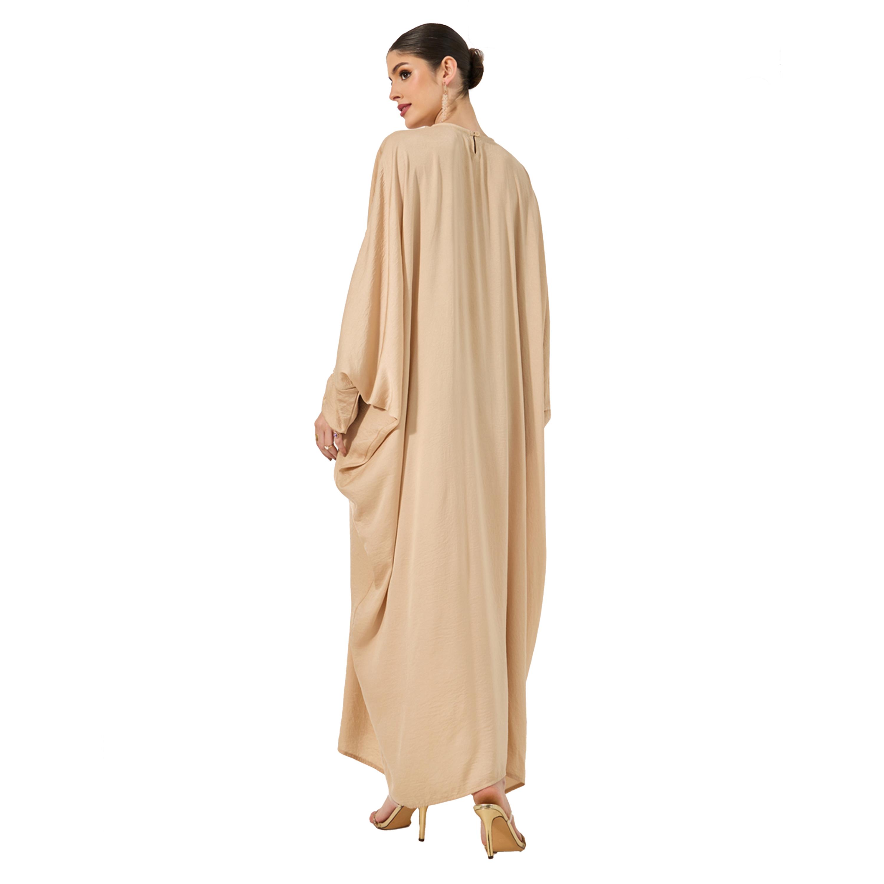 ستايلي - قفطان مطرز بأكمام خفاش واسعة وقصة واسعة-women-arabicclothing-kaftan-image-5