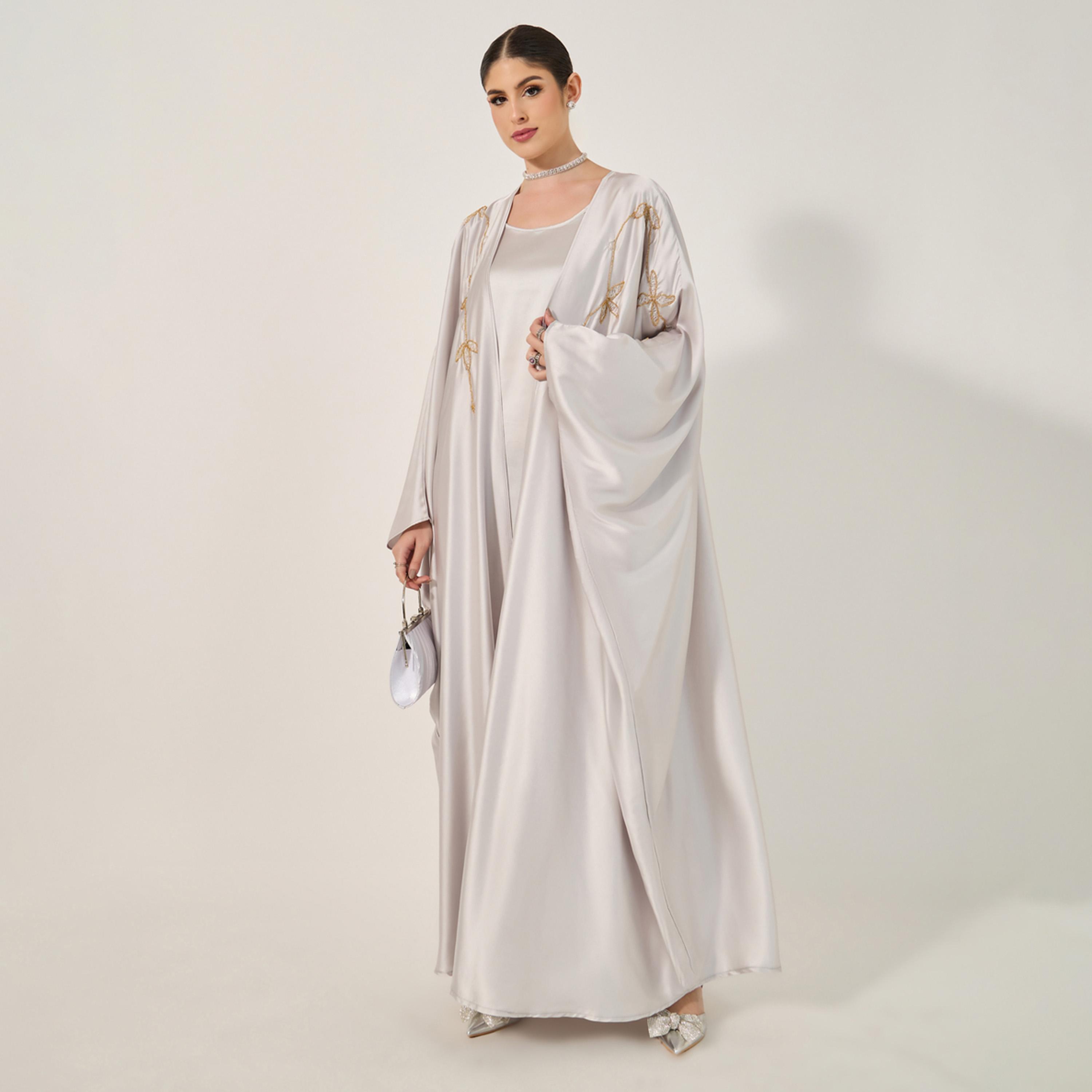 ستايلي - عباية مزخرفة بأكمام خفاش مع فستان داخلي وحجاب-women-clothingaccessories-scarves-image-1