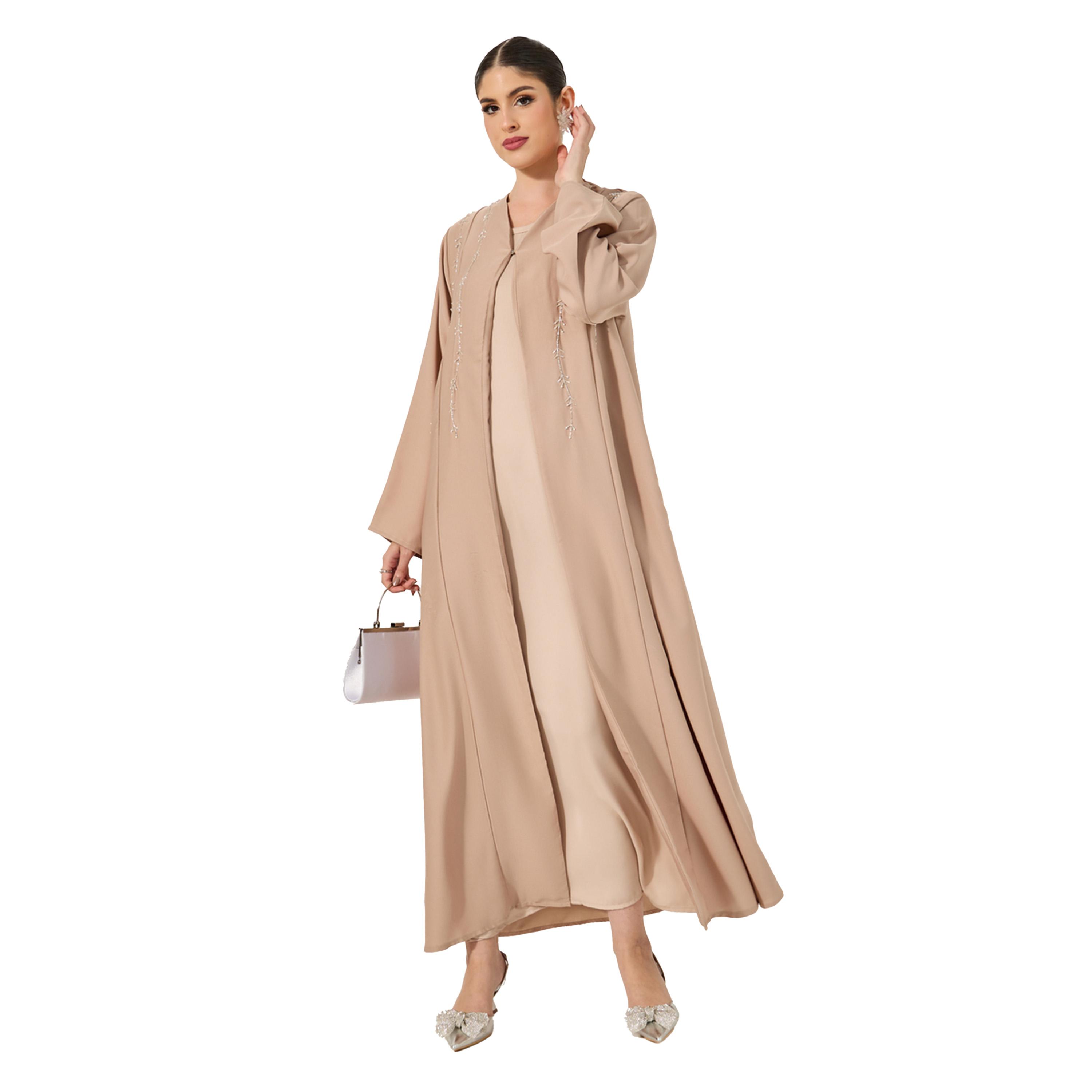 ستايلي - عباية مفتوحة مزينة بقصة A-women-arabicclothing-abayas-image-1