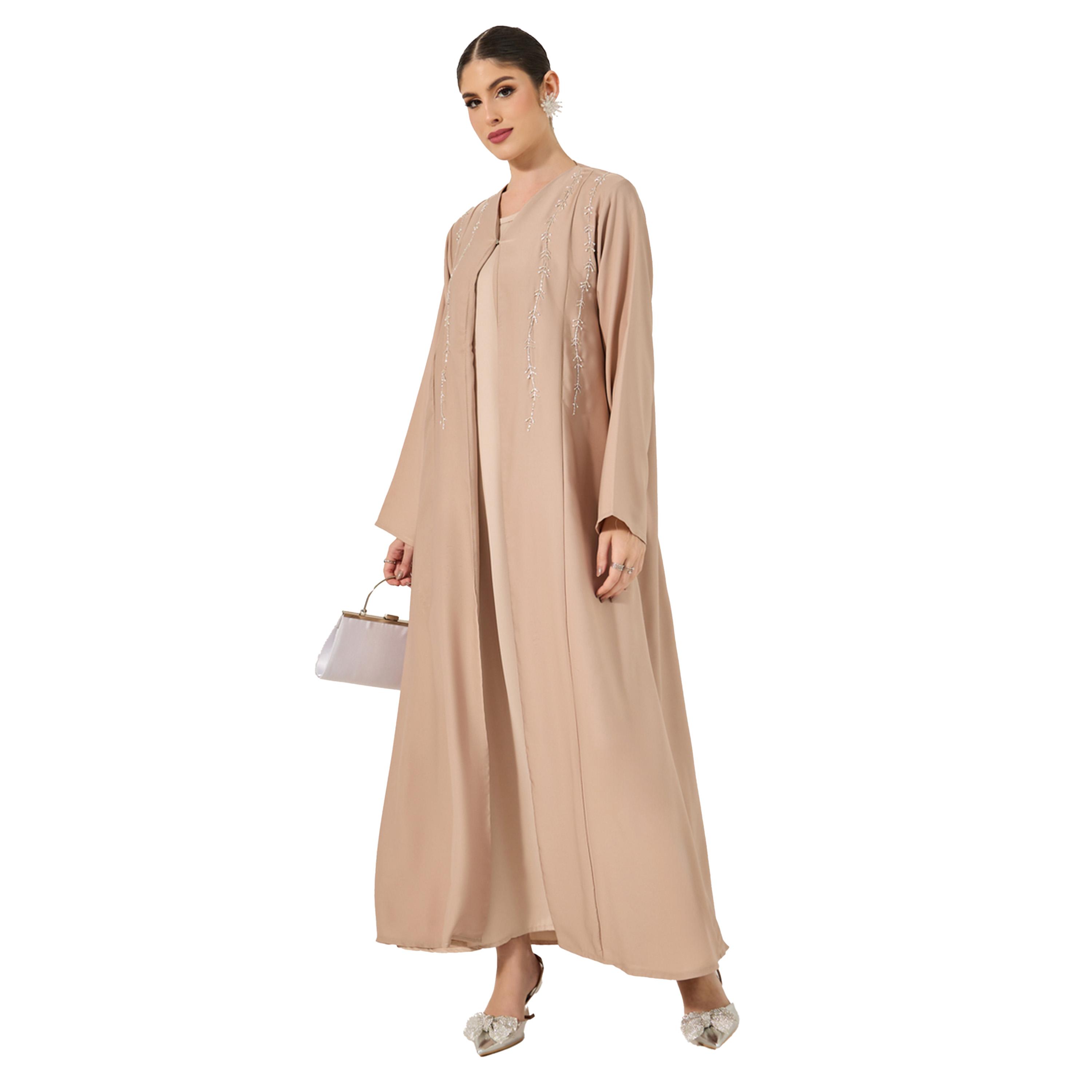 ستايلي - عباية مفتوحة مزينة بقصة A-women-arabicclothing-abayas-image-2