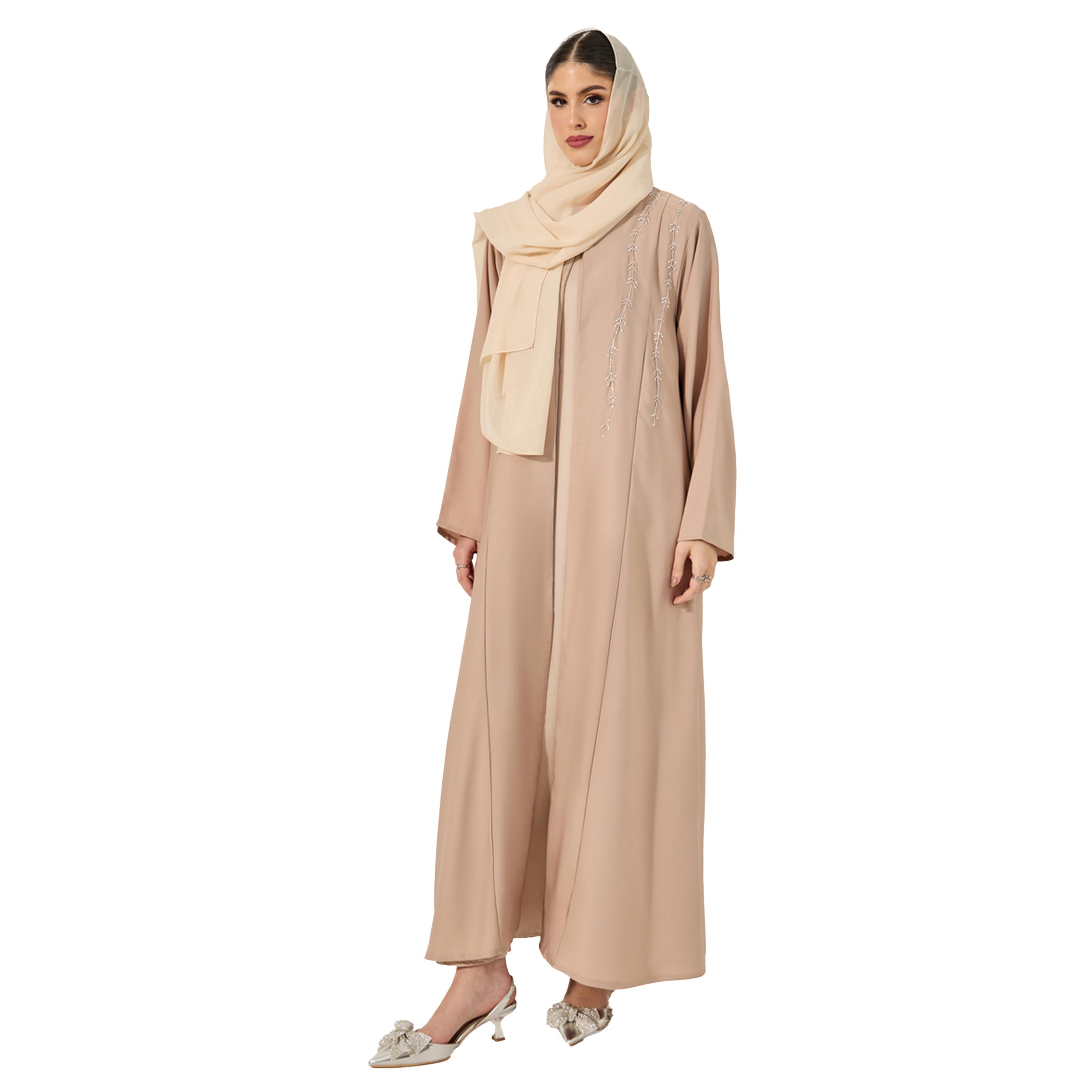 ستايلي - عباية مفتوحة مزينة بقصة A-women-arabicclothing-abayas-image-5
