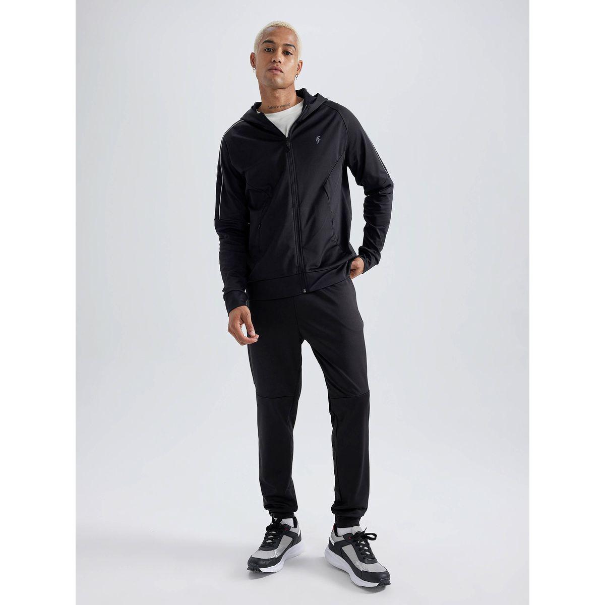 DeFacto X Styli  Solid Regular Fit Full Zip Hoodie-men-winterwear-hoodiesandsweatshirts-image-2