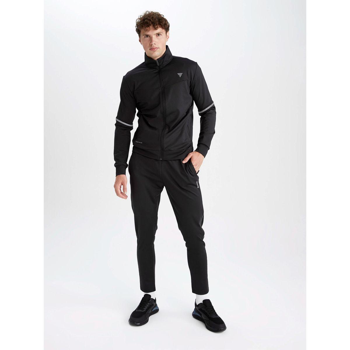 DeFacto X Styli  Slim Fit Front Zip Sweatshirt with Logo Detail-men-winterwear-hoodiesandsweatshirts-image-3