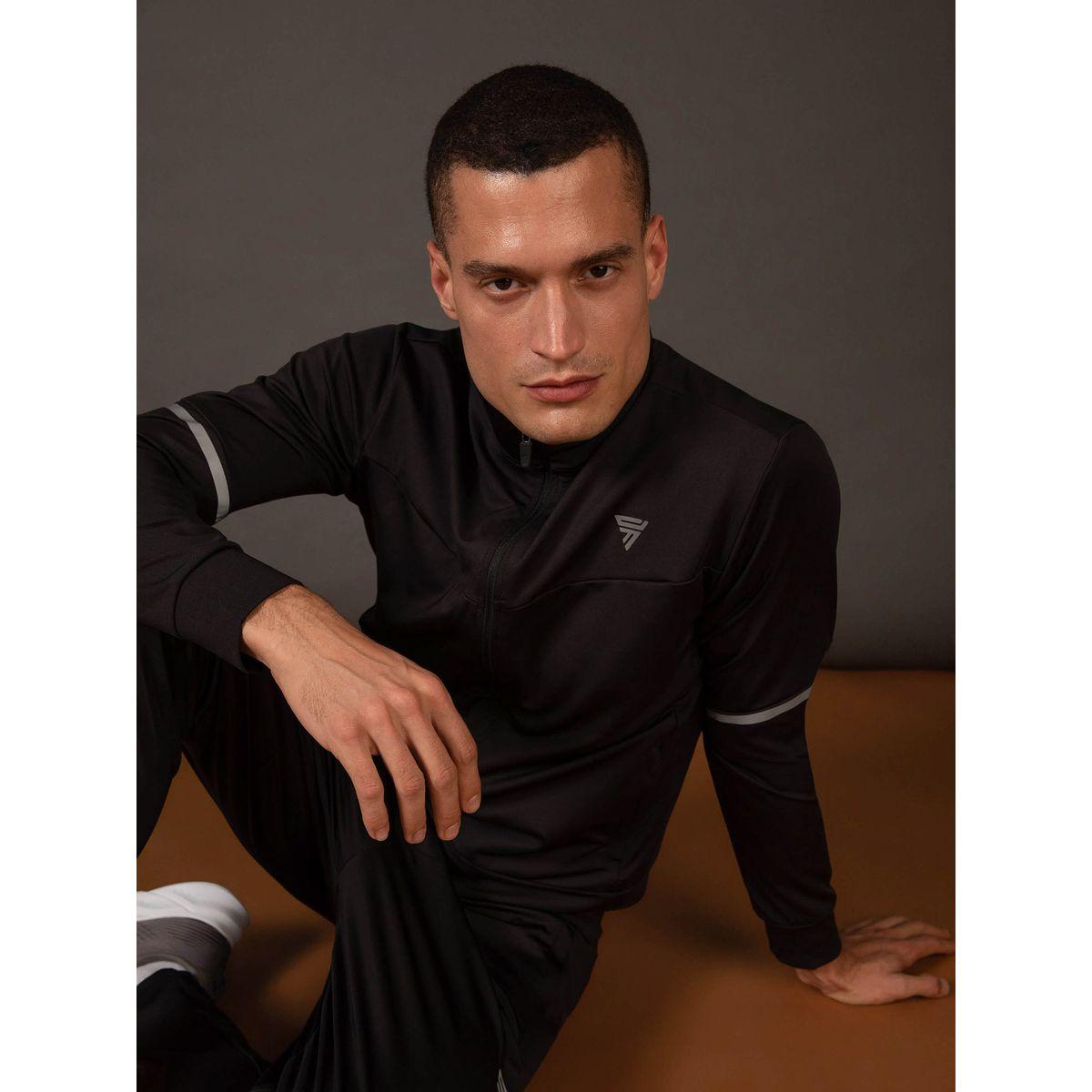 DeFacto X Styli  Slim Fit Front Zip Sweatshirt with Logo Detail-men-winterwear-hoodiesandsweatshirts-image-6