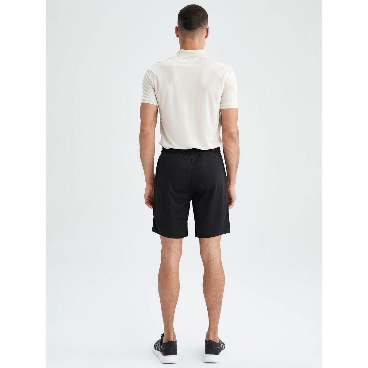 DeFacto Solid Slim Fit Shorts with Zip Pocket-men-clothing-sportswearandactivewear-bottoms-image-6