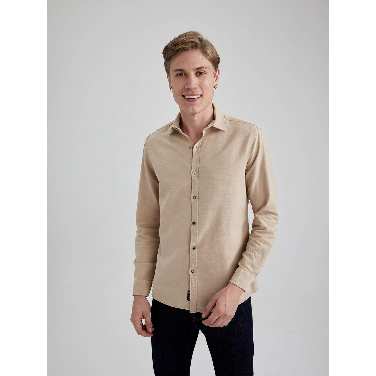 DeFacto X Styli  Slim Fit Cotton Long Sleeves Shirt-men-clothing-shirts-image-1