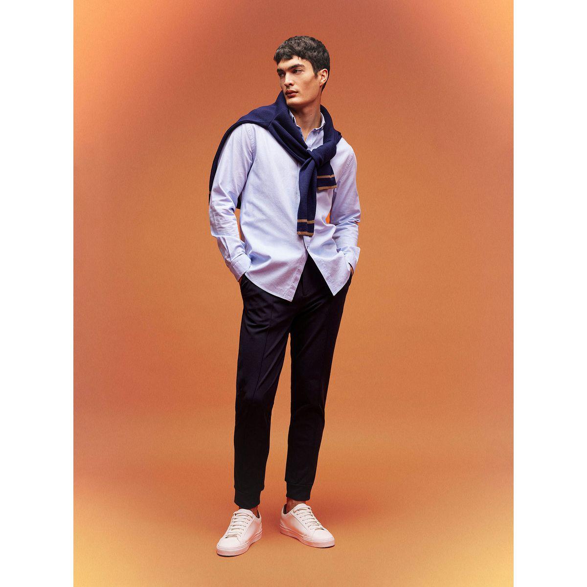 DeFacto Regular Fit Oxford Long Sleeves Shirt-men-clothing-shirts-image-4
