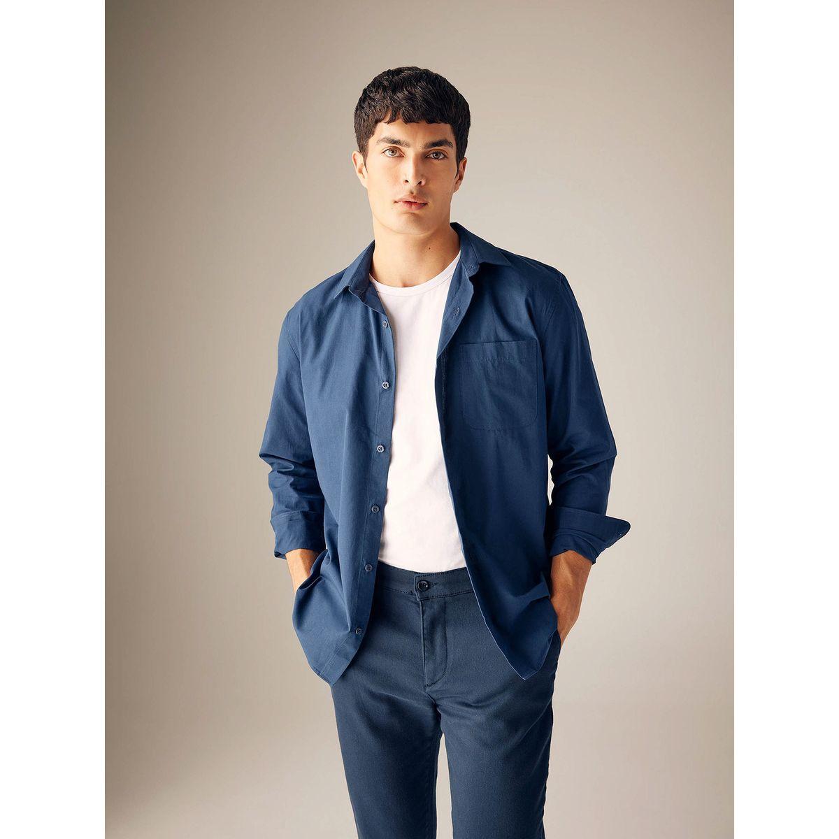 DeFacto X Styli  Regular Fit Poplin Long Sleeve Shirt-men-clothing-shirts-image-1