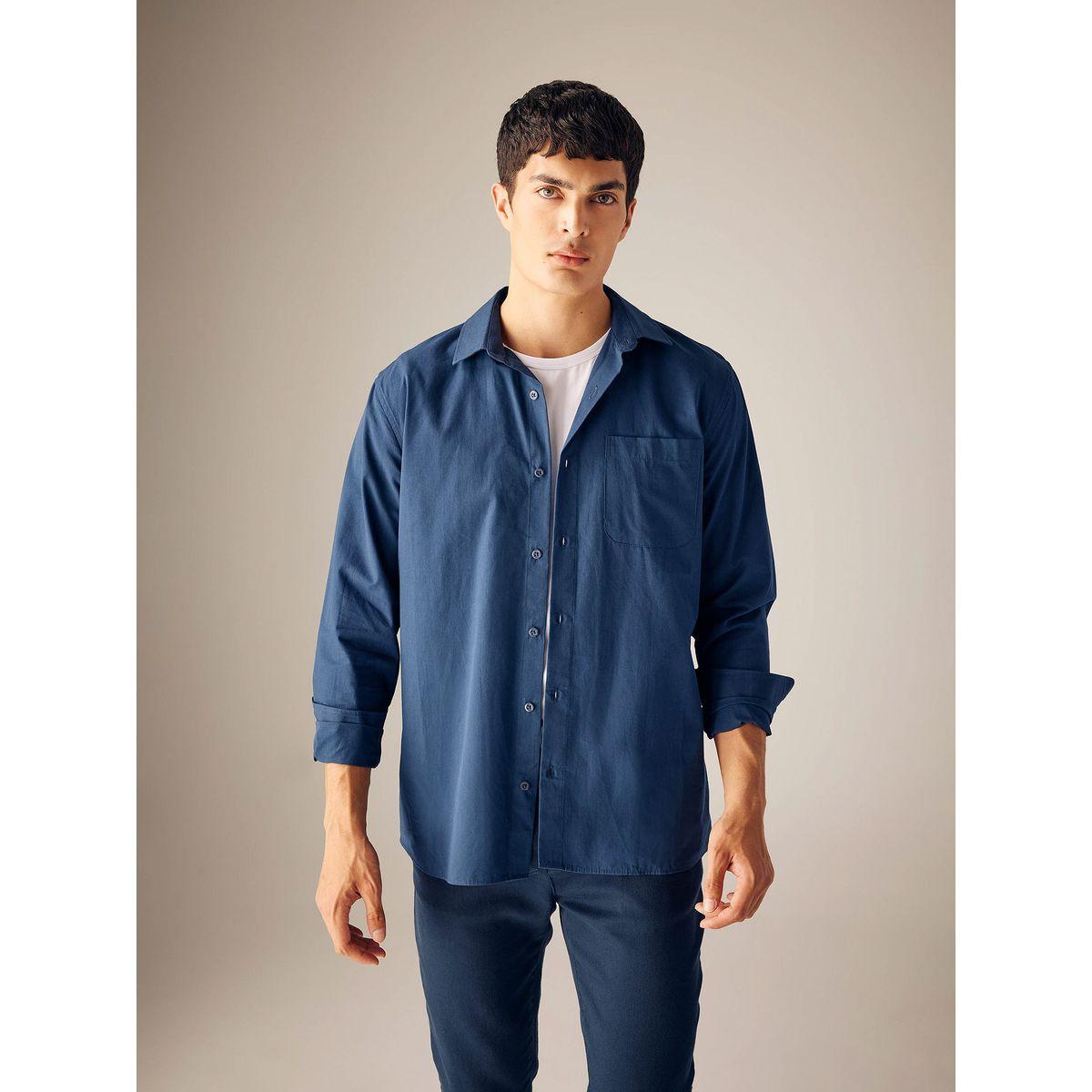 DeFacto X Styli  Regular Fit Poplin Long Sleeve Shirt-men-clothing-shirts-image-4