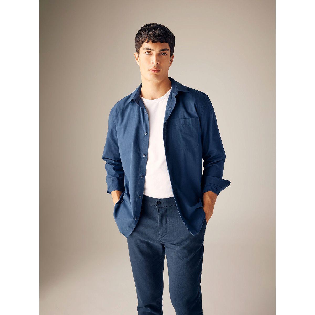 DeFacto X Styli  Regular Fit Poplin Long Sleeve Shirt-men-clothing-shirts-image-5