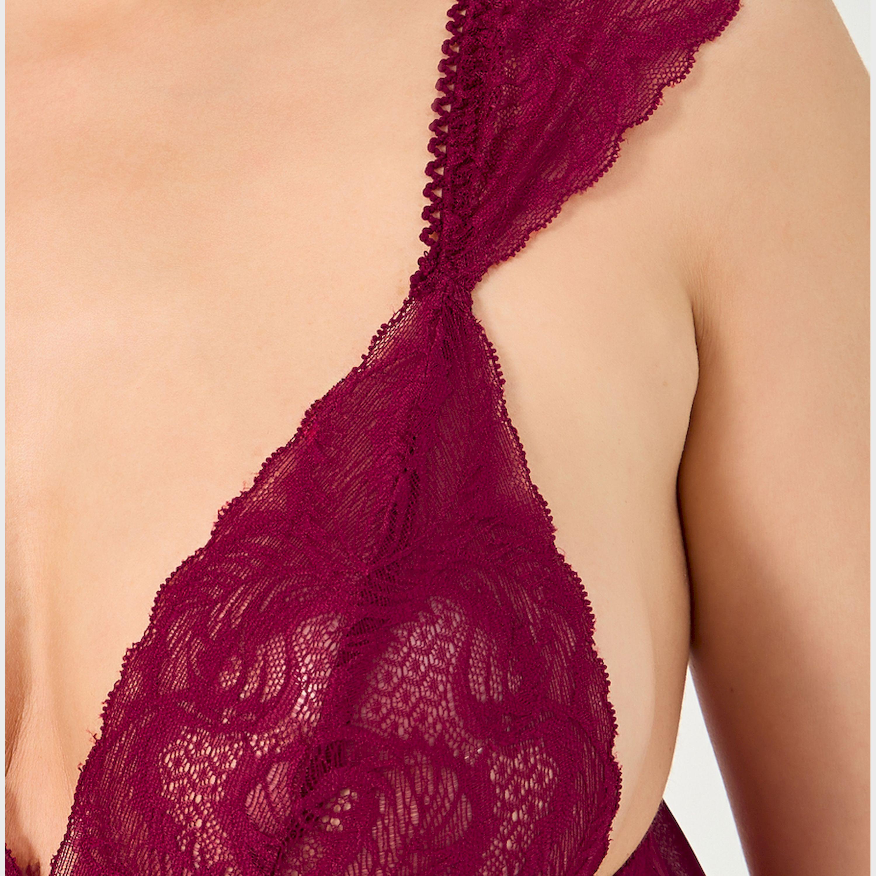 Styli Low Back Lace Cup Mesh Babydoll And Thong-women-clothing-lingerie-babydollsandbodysuits-image-2