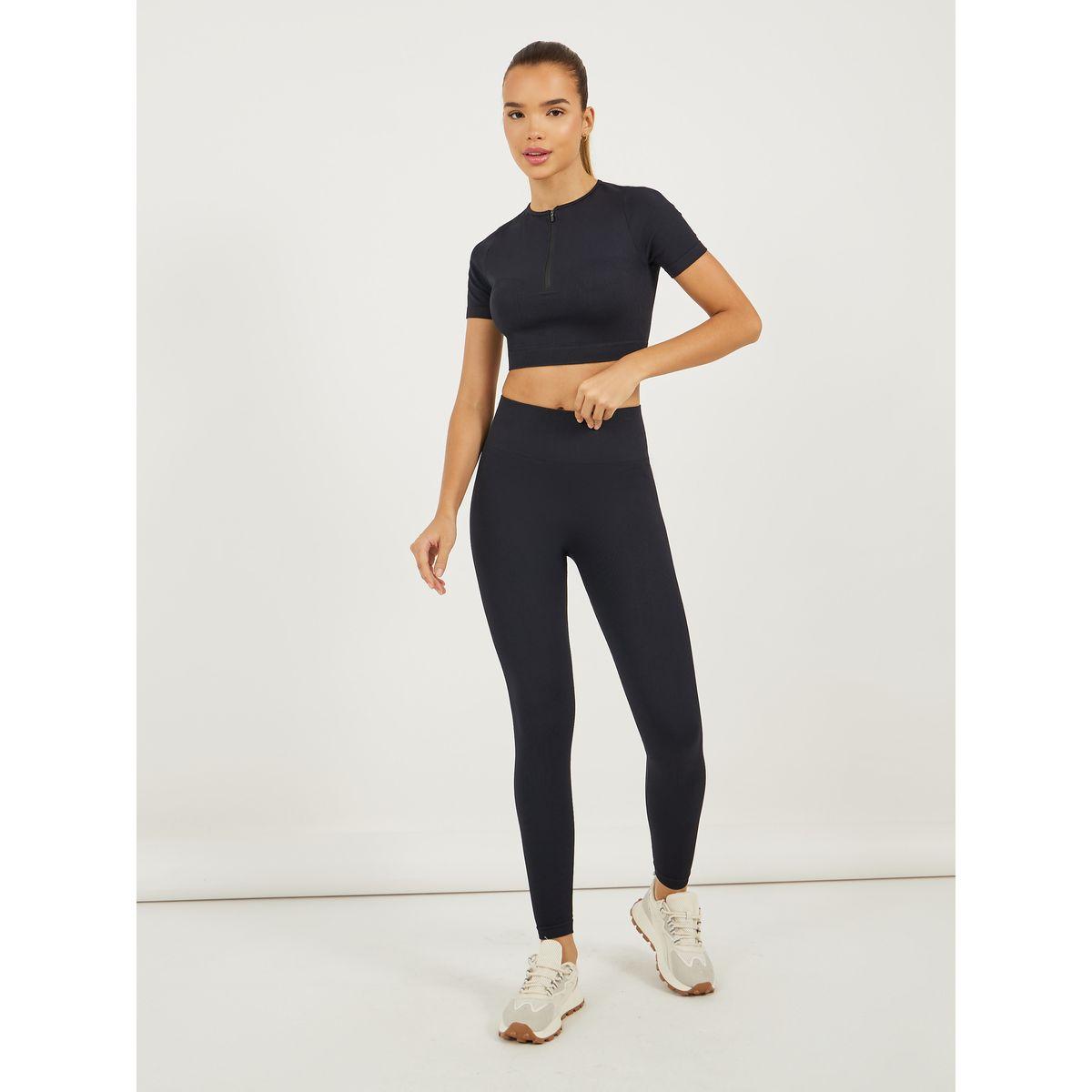 مجموعة من ليقنز مع بلوزة قصيرة بأكمام قصيرة-sports-women-clothing-trackpantsandtracksuits-image-1