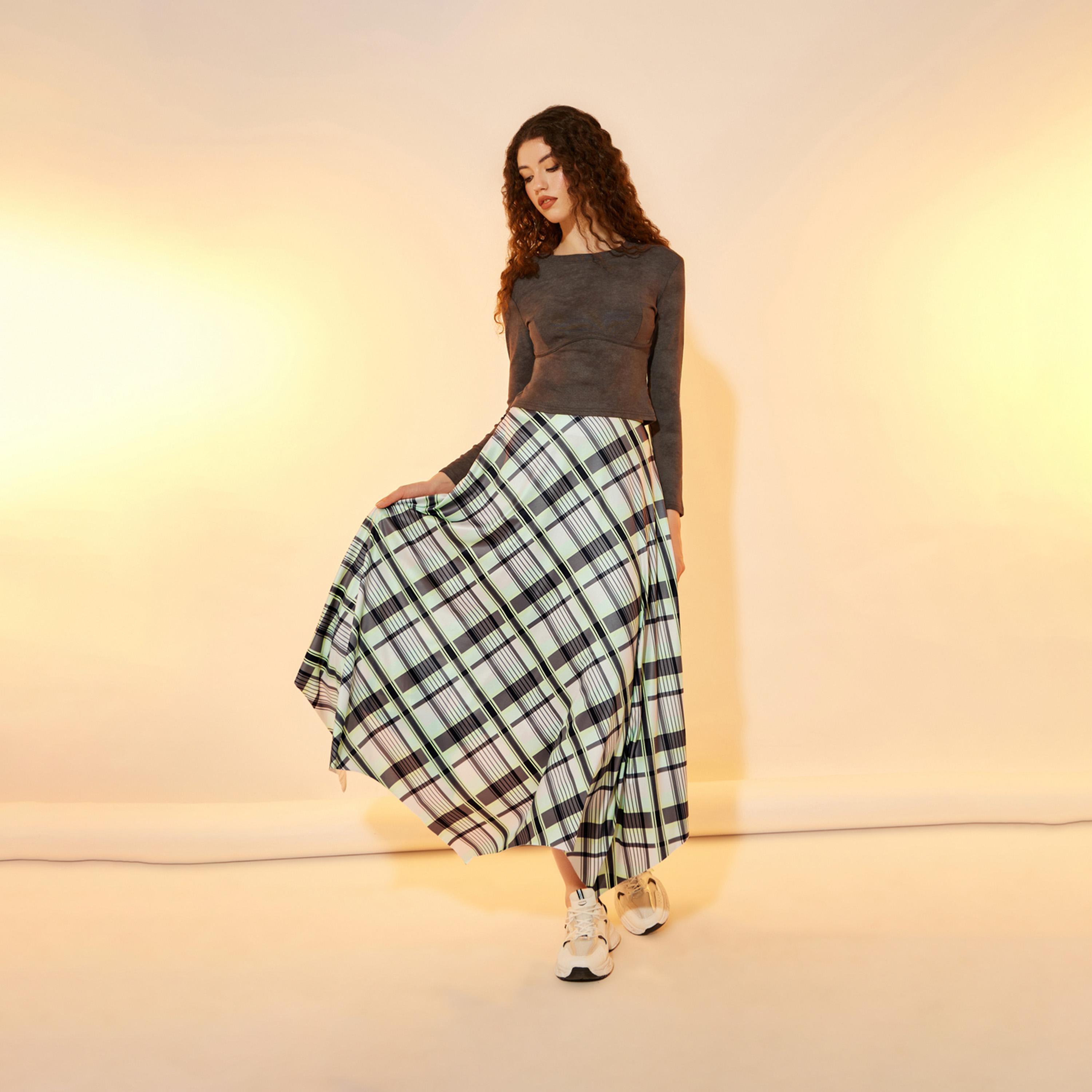 تنورة طويلة بحافة غير متماثلة الطول-women-clothing-bottoms-skirts-image-4