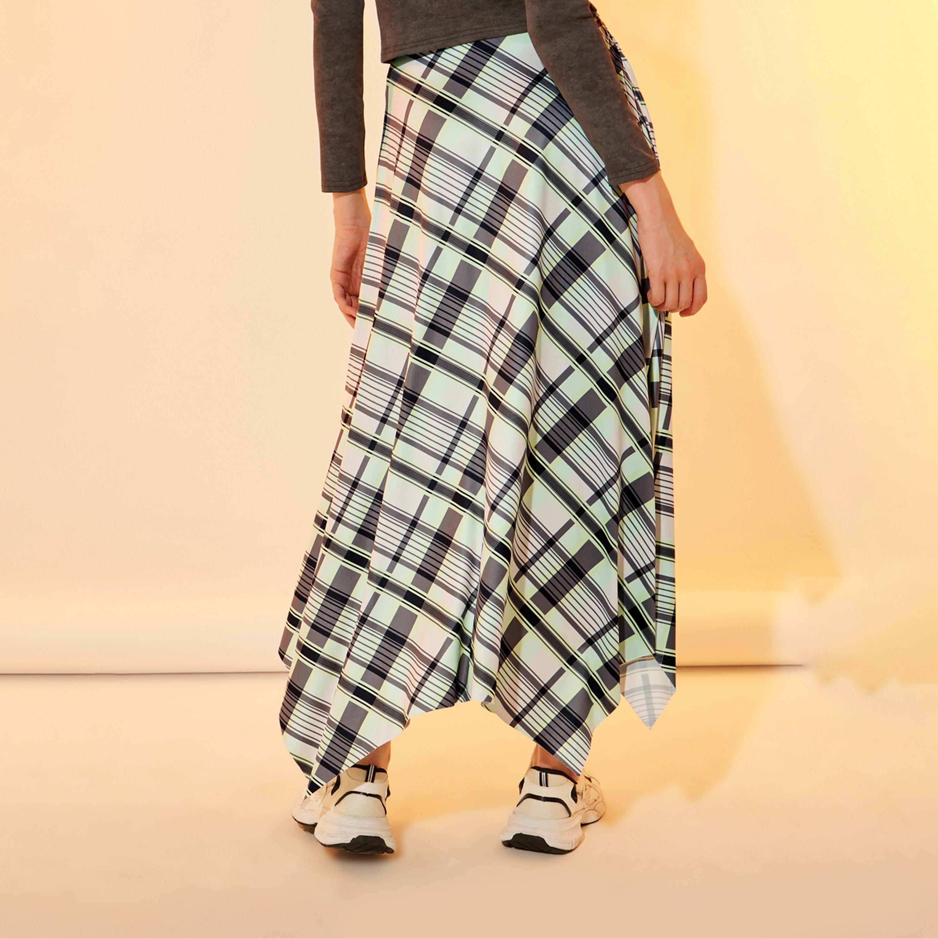 تنورة طويلة بحافة غير متماثلة الطول-women-clothing-bottoms-skirts-image-1