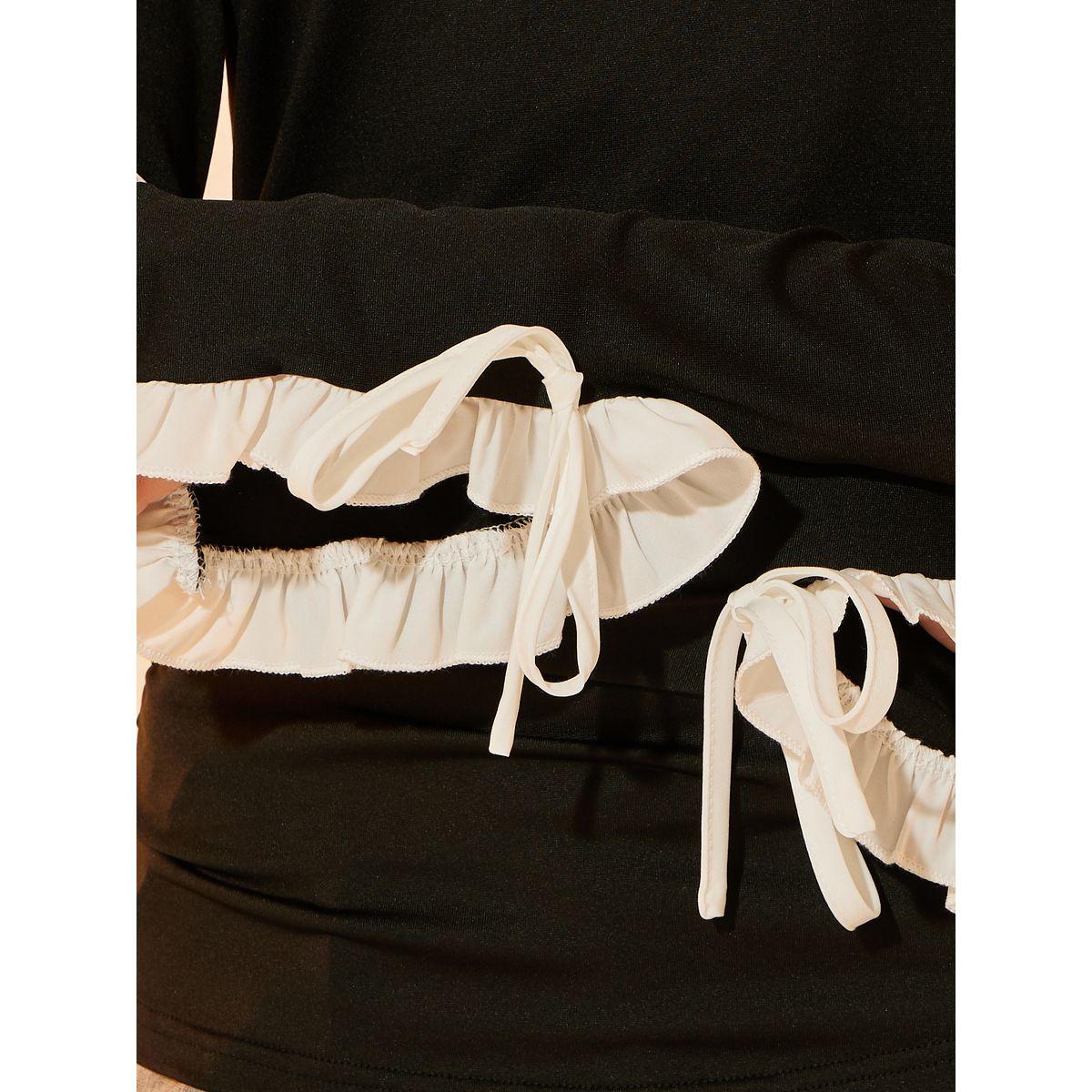 بلوزة محبوكة بتفاصيل مُتباينة وأكمام جرس-women-clothing-shirtsandblouses-blouses-image-3