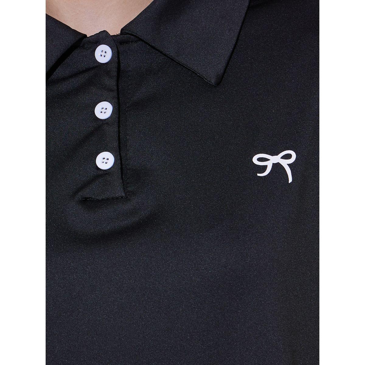 Bow Print Short Sleeve Polo-women-clothing-tshirts-image-4