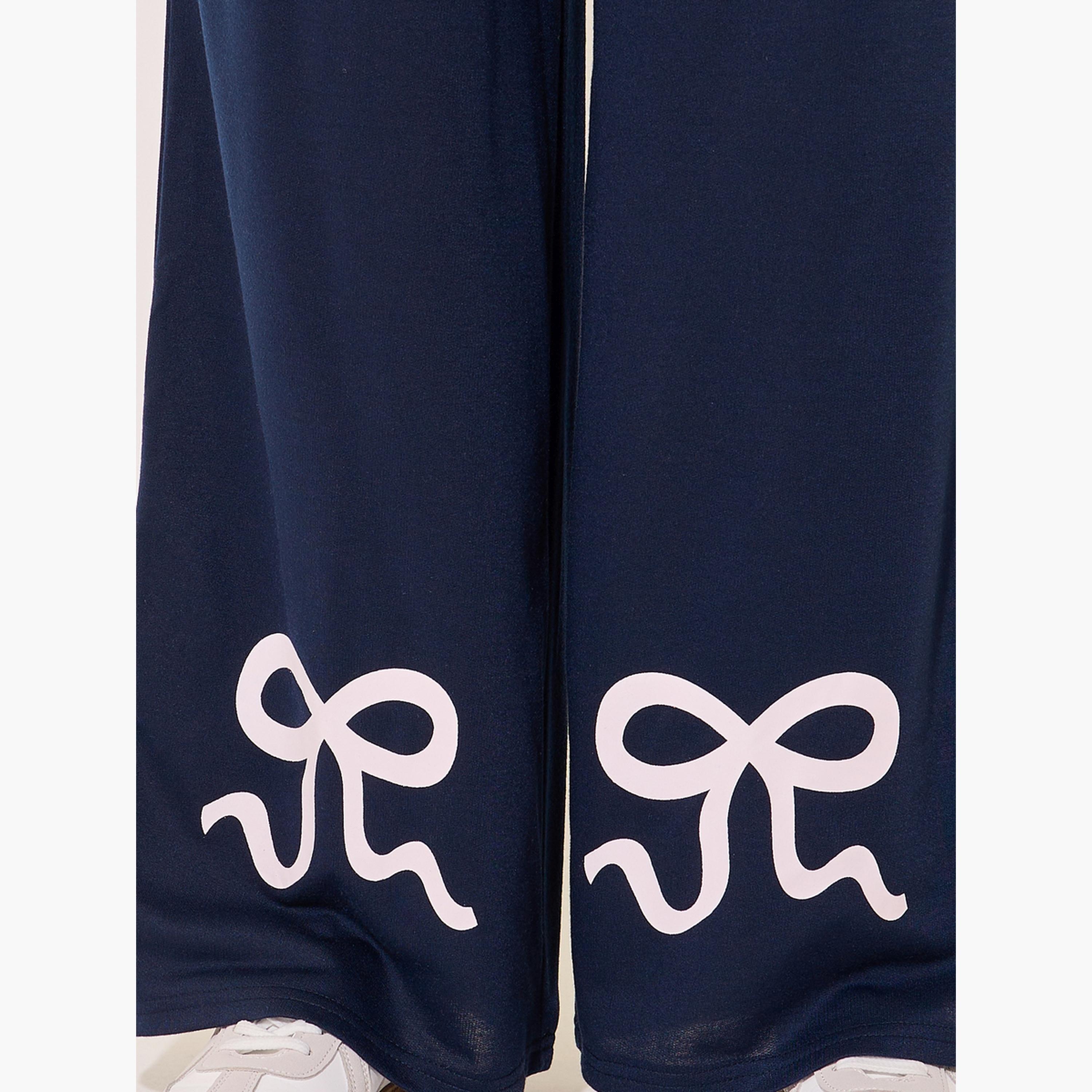 Take Two Solid Bow Print Detail Hem Wide Leg Pants-women-clothing-bottoms-trousers-image-3