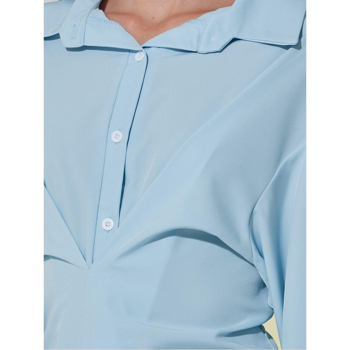Take Two Solid V-Neck Buttoned Shirt Maxi Dress-women-clothing-dresses-image-3