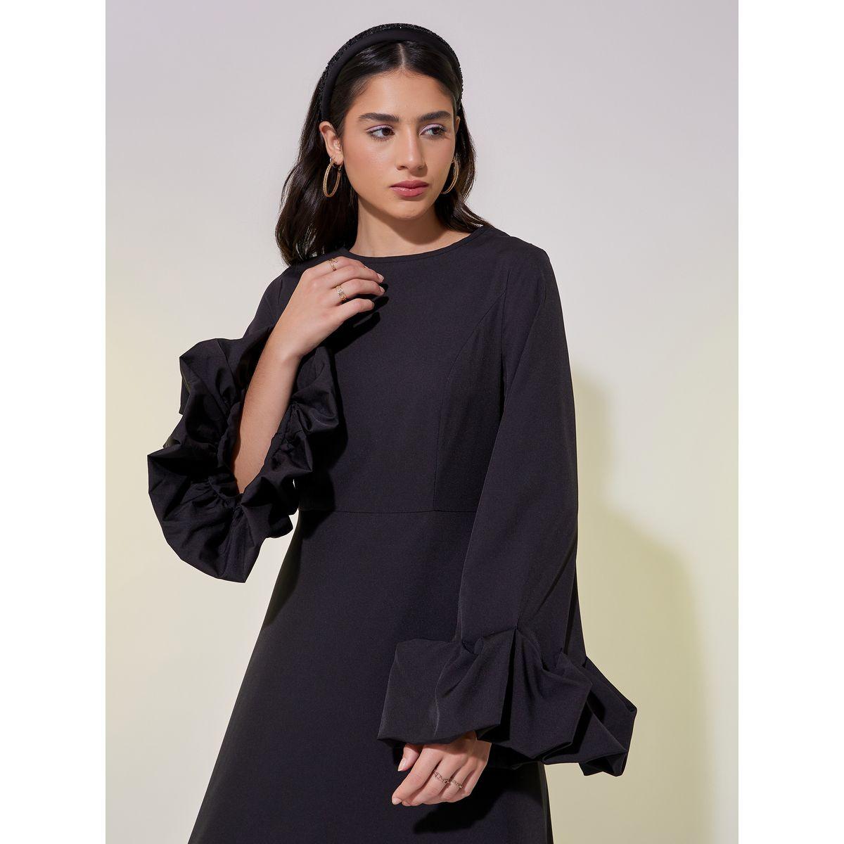 Take Two Long Sleeve Ruffled Hem A-Line Maxi Dress-women-clothing-dresses-image-4