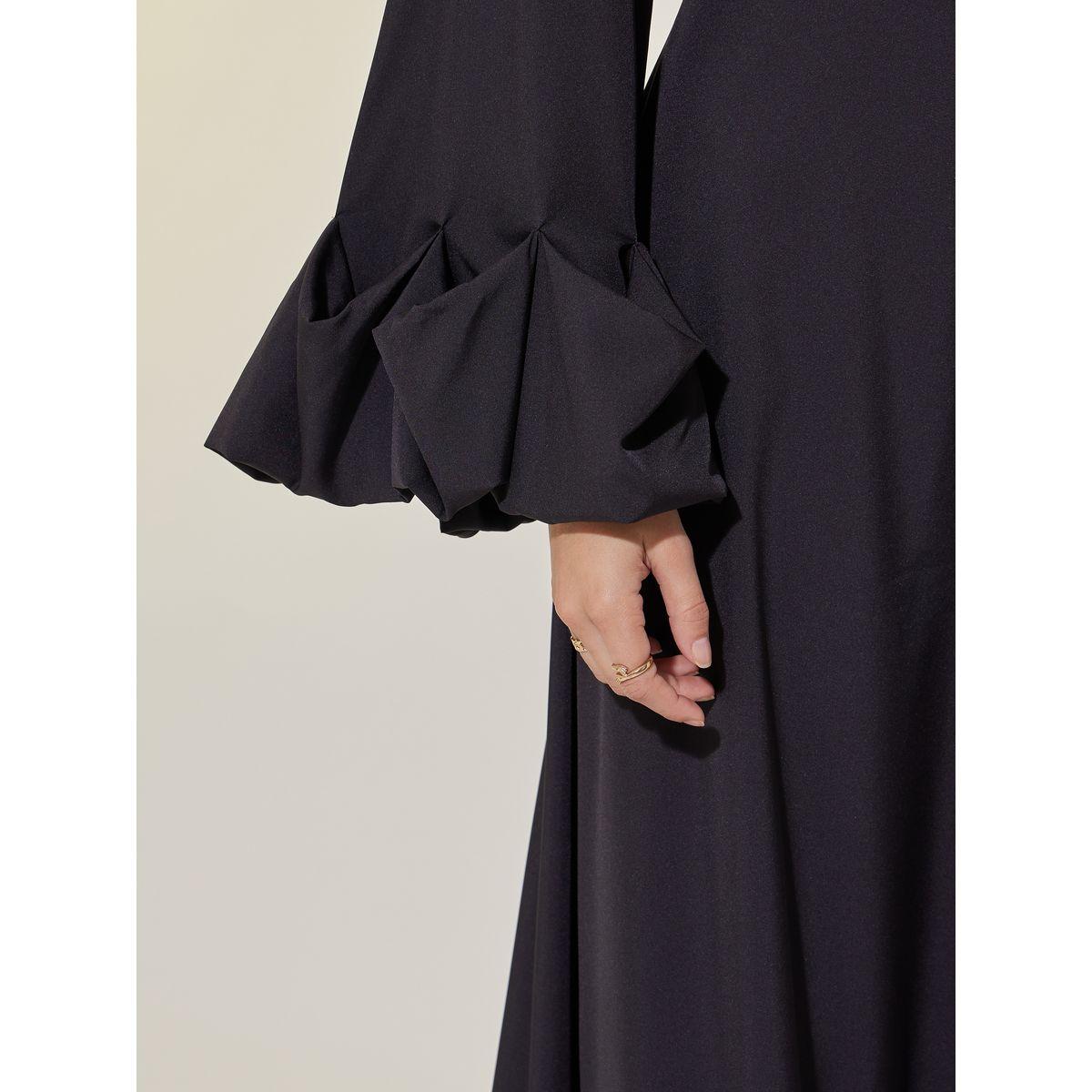 فستان طويل بأكمام طويلة وحواف كشكش-women-clothing-dresses-image-5