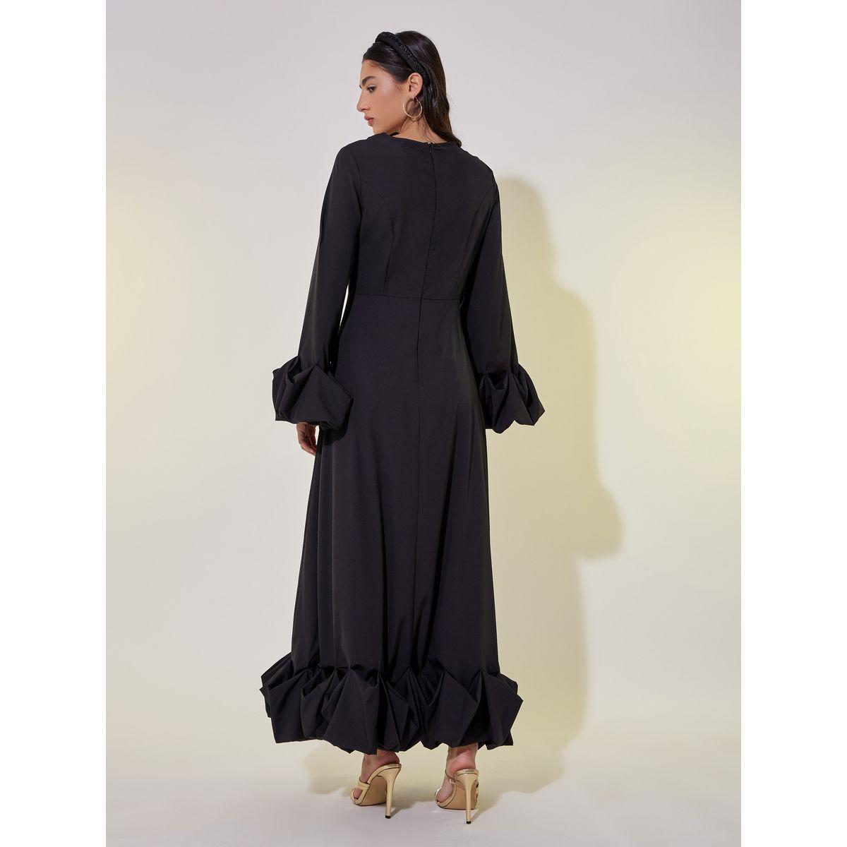 Take Two Long Sleeve Ruffled Hem A-Line Maxi Dress-women-clothing-dresses-image-6