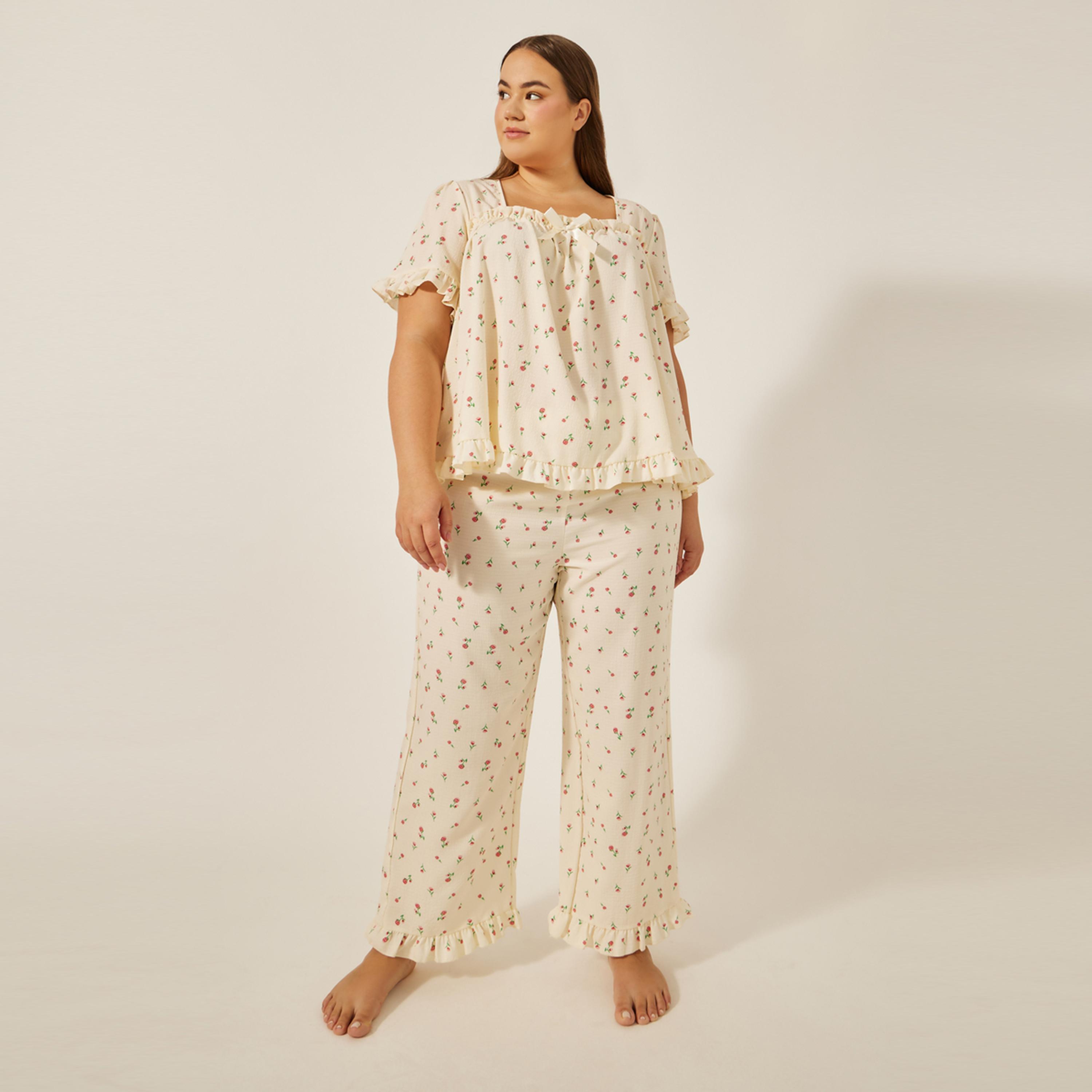 Styli Unwind Floral Print Matching Pyjama Set-women-clothing-nightwear-pyjamas-longsets-image-2