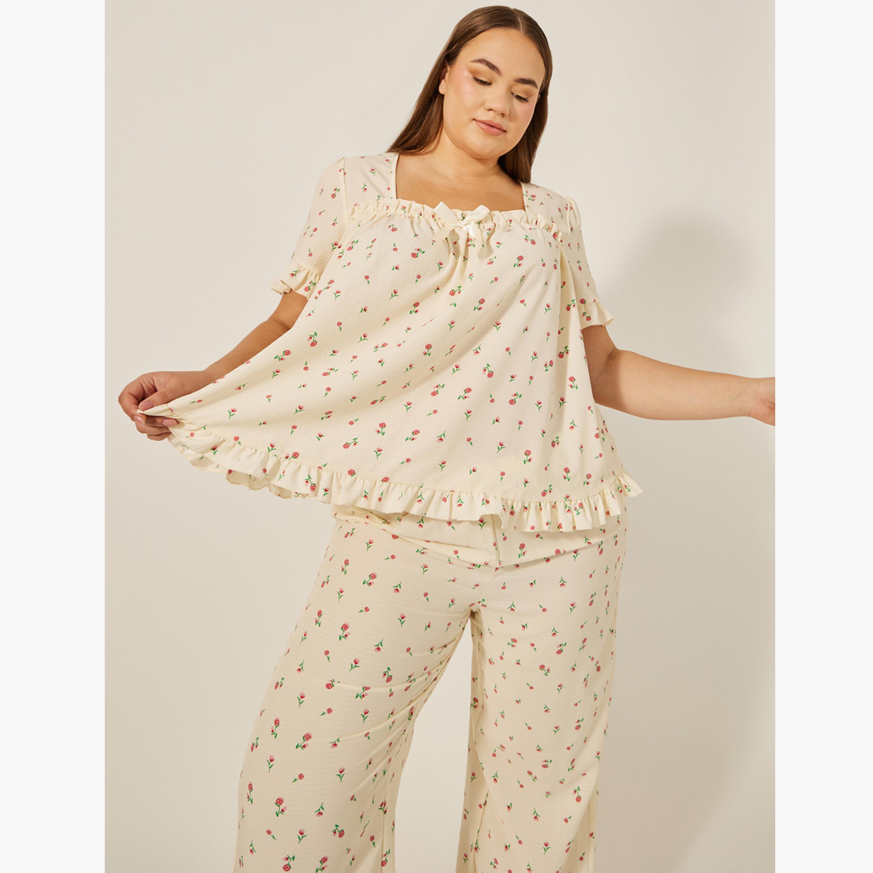 Styli Unwind Floral Print Matching Pyjama Set-women-clothing-nightwear-pyjamas-longsets-image-3